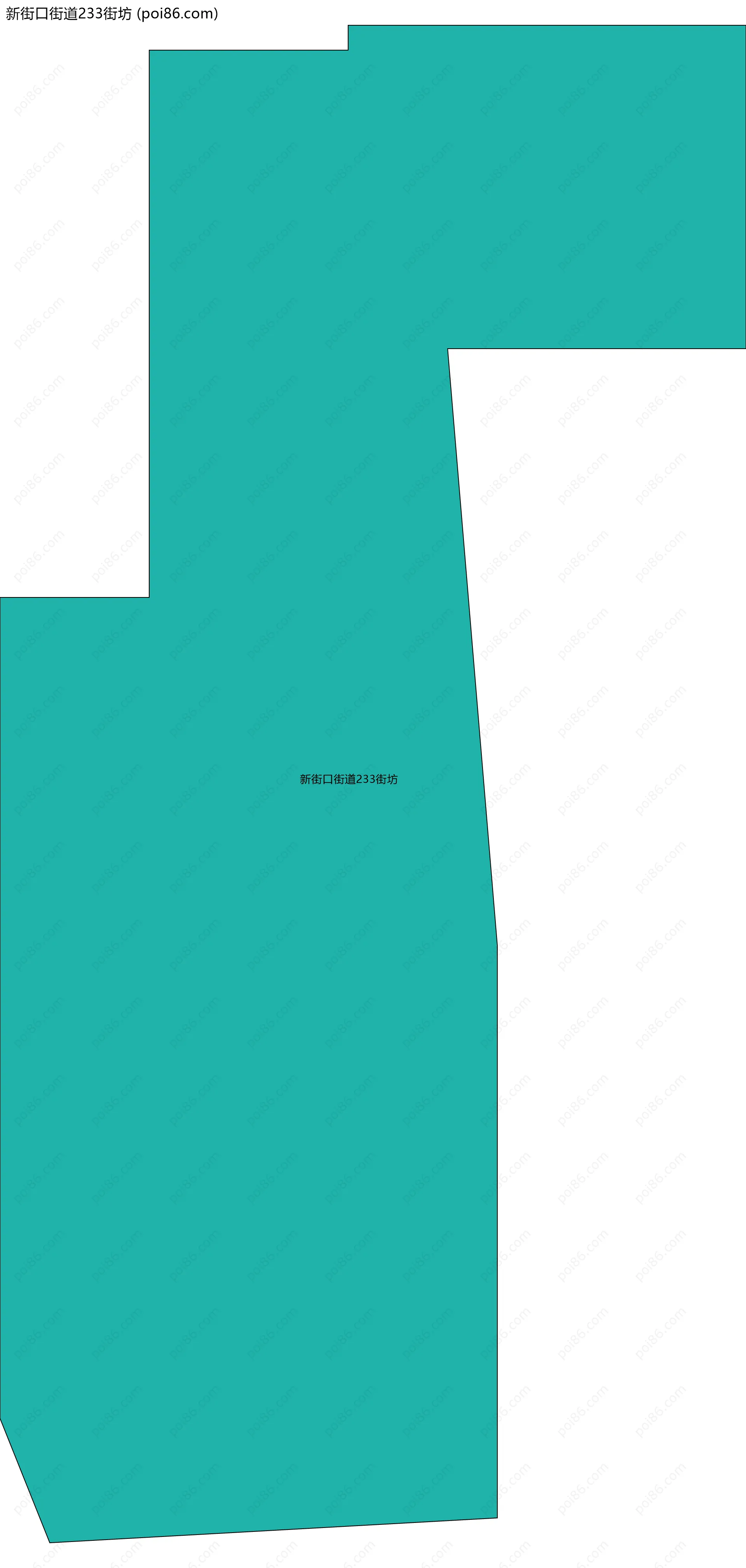 新街口街道233街坊边界地图