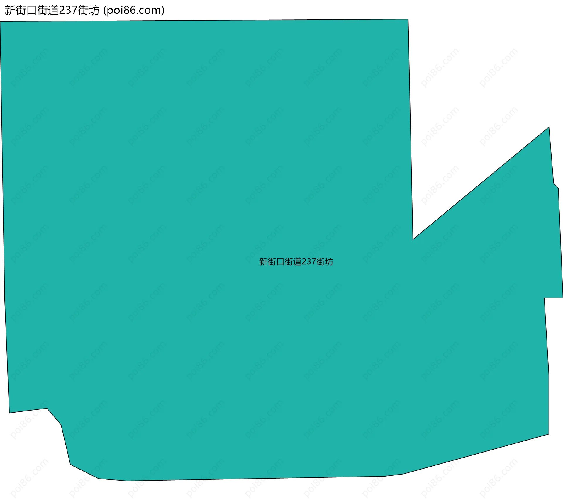新街口街道237街坊边界地图