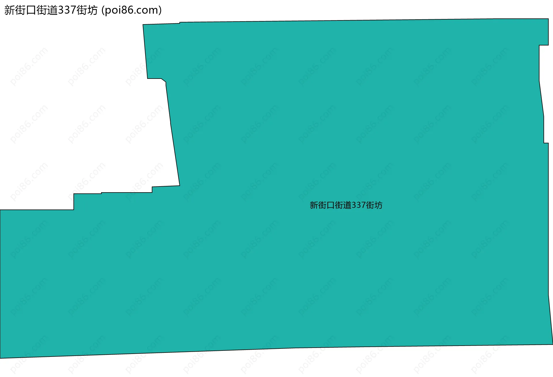 新街口街道337街坊边界地图