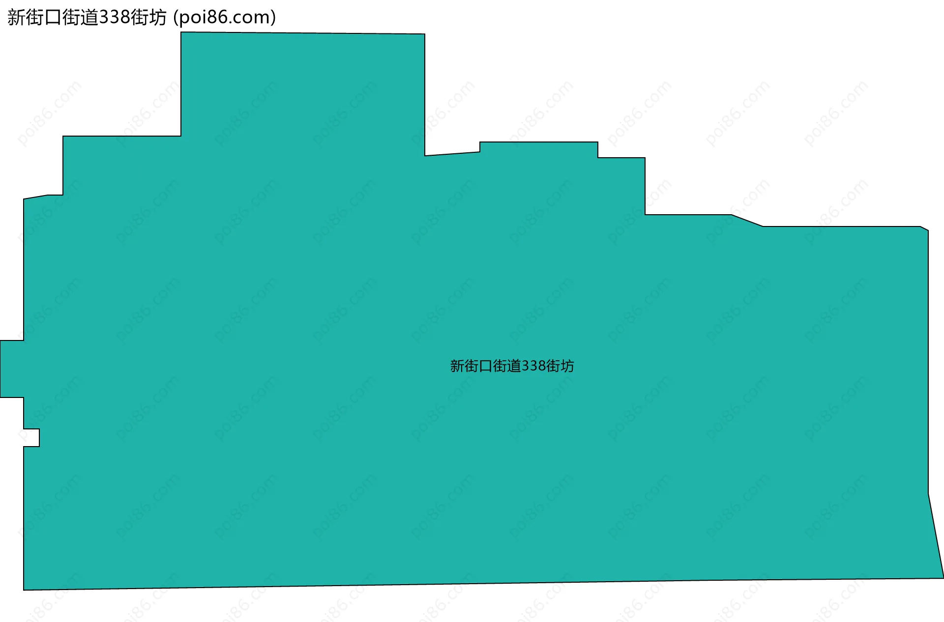 新街口街道338街坊边界地图