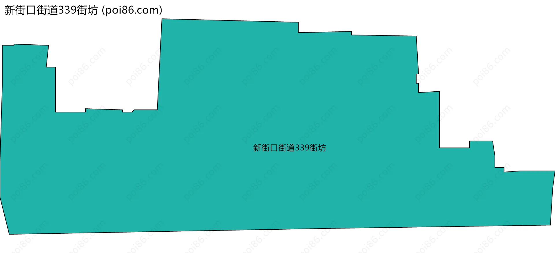 新街口街道339街坊边界地图
