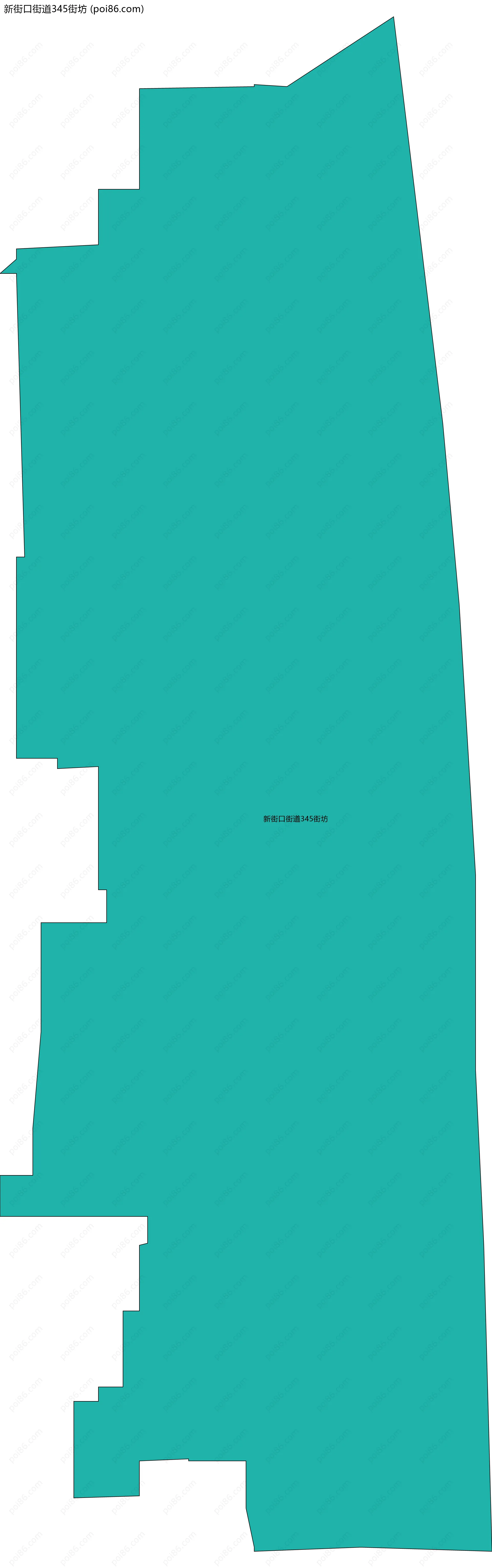新街口街道345街坊边界地图