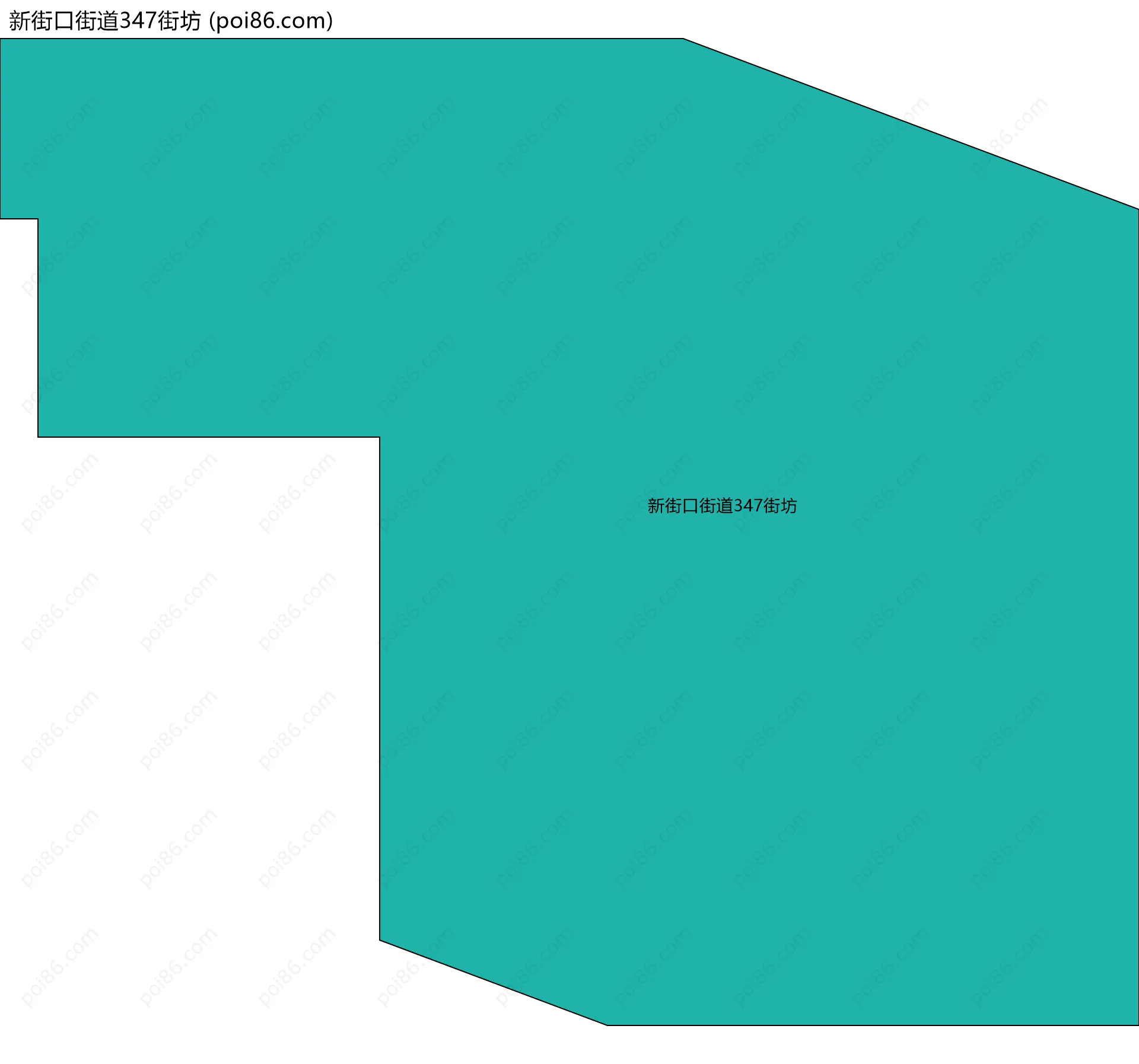 新街口街道347街坊边界地图