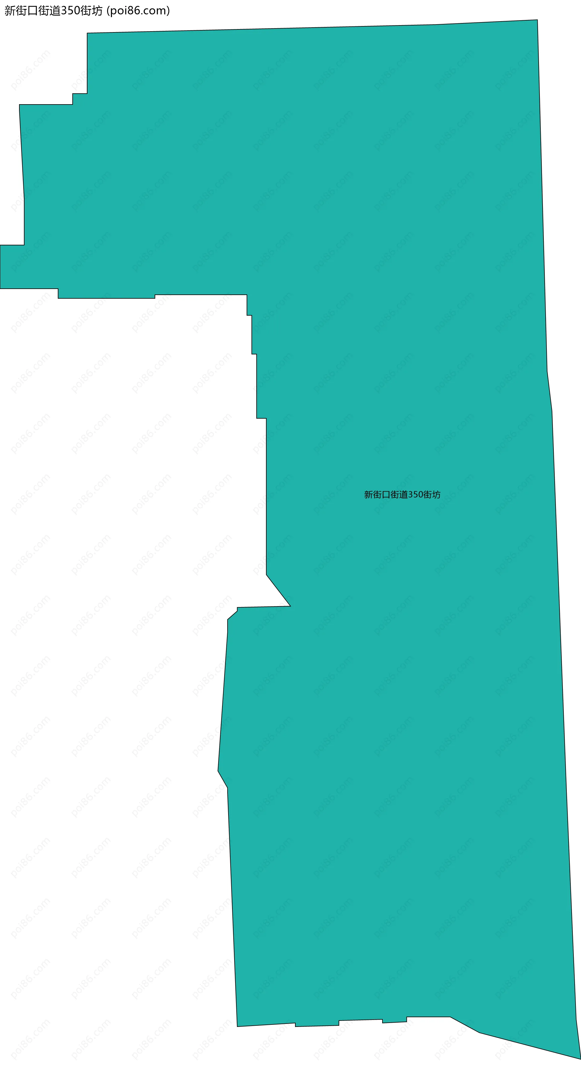 新街口街道350街坊边界地图