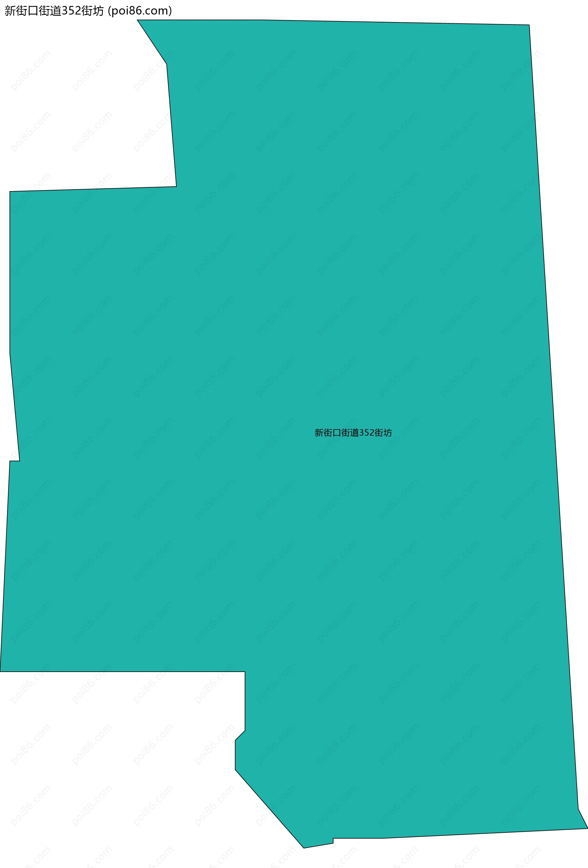 新街口街道352街坊边界地图