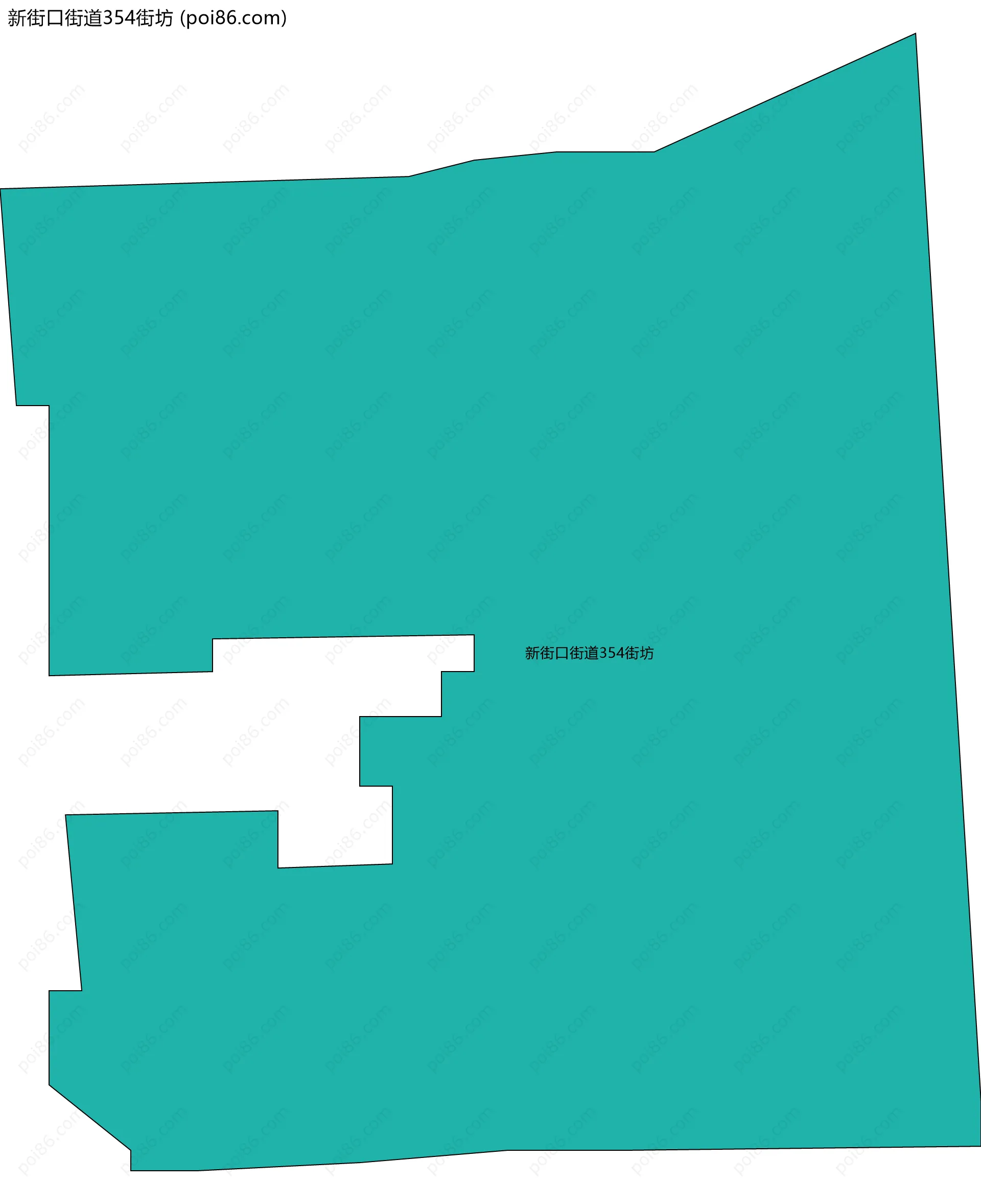 新街口街道354街坊边界地图