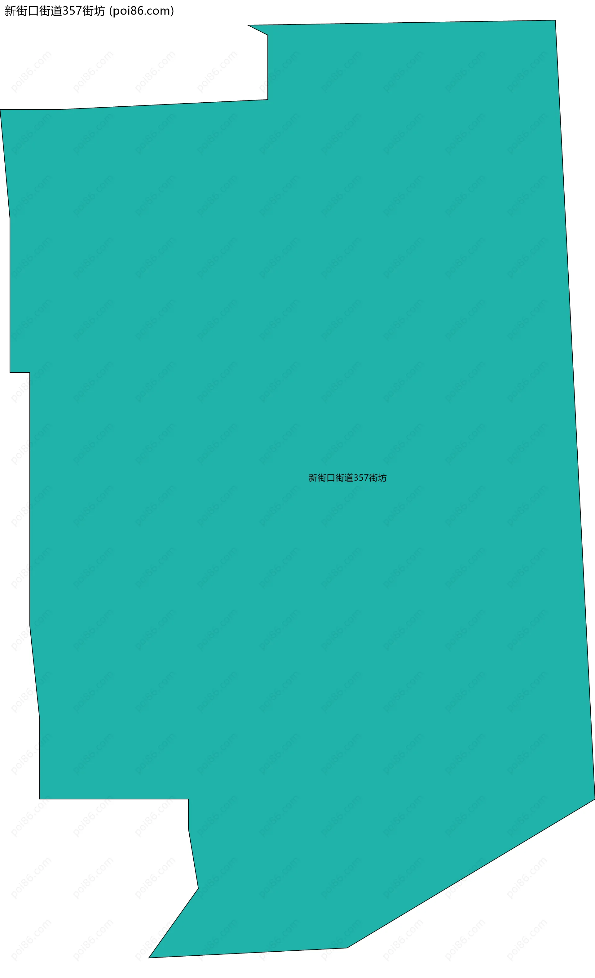 新街口街道357街坊边界地图