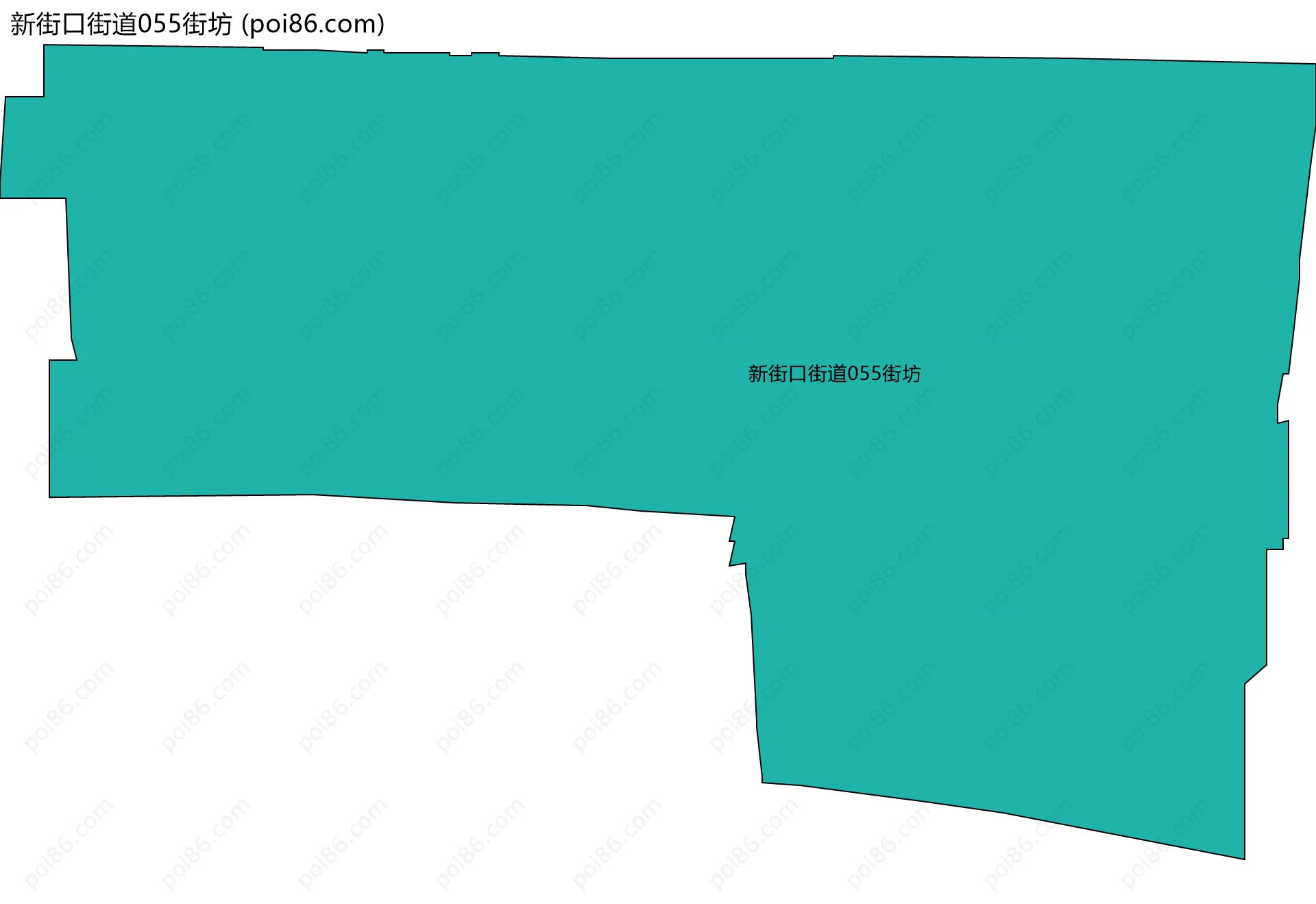新街口街道055街坊边界地图