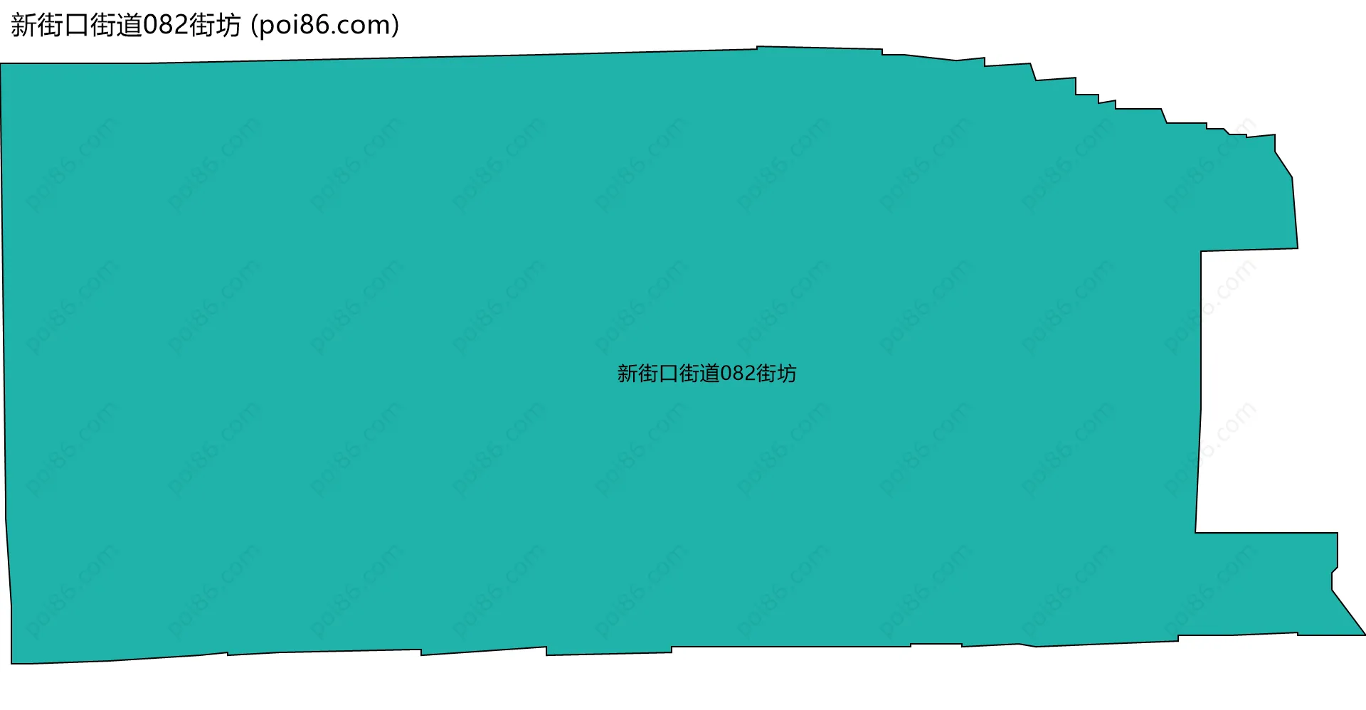 新街口街道082街坊边界地图