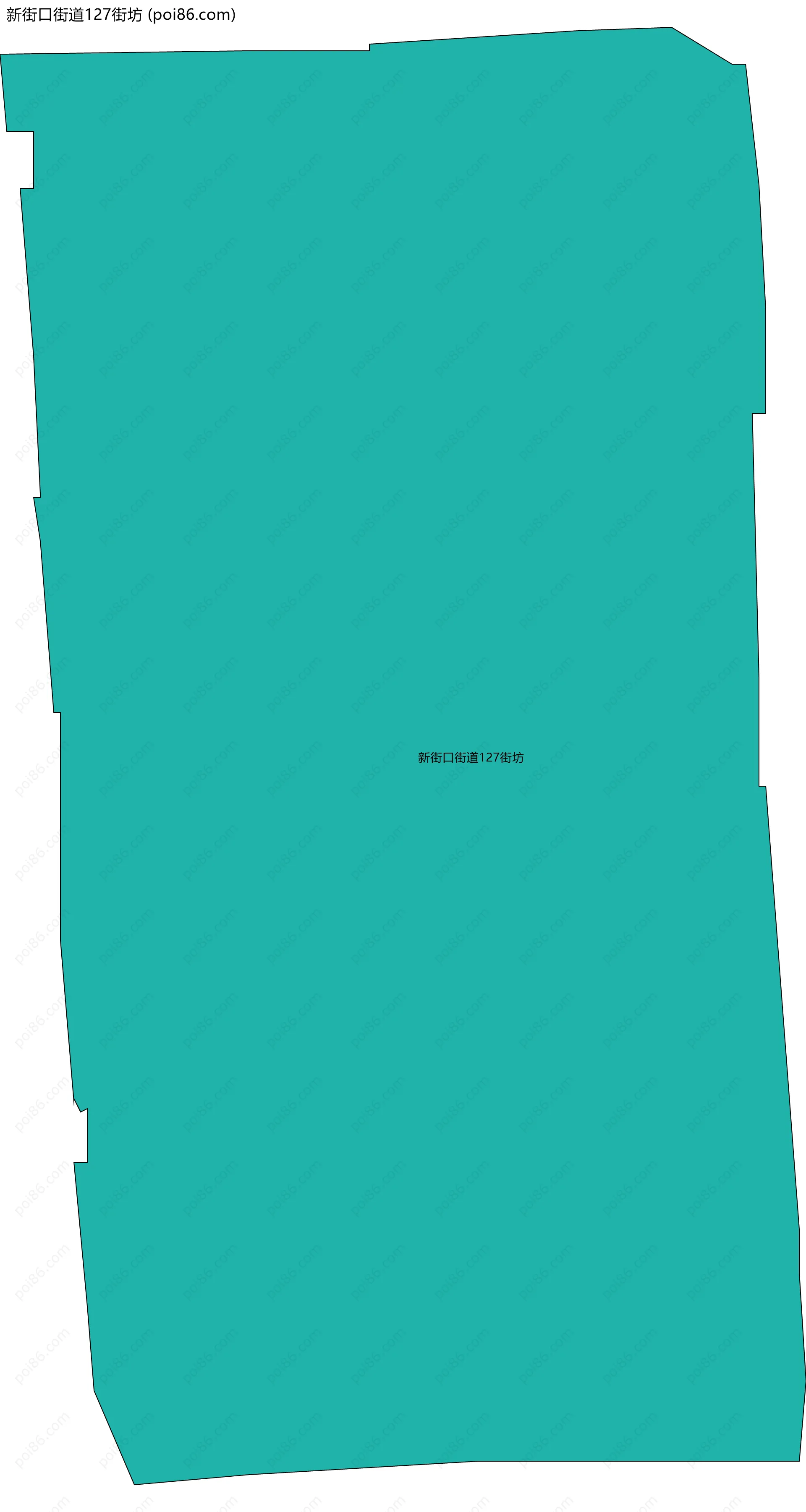 新街口街道127街坊边界地图