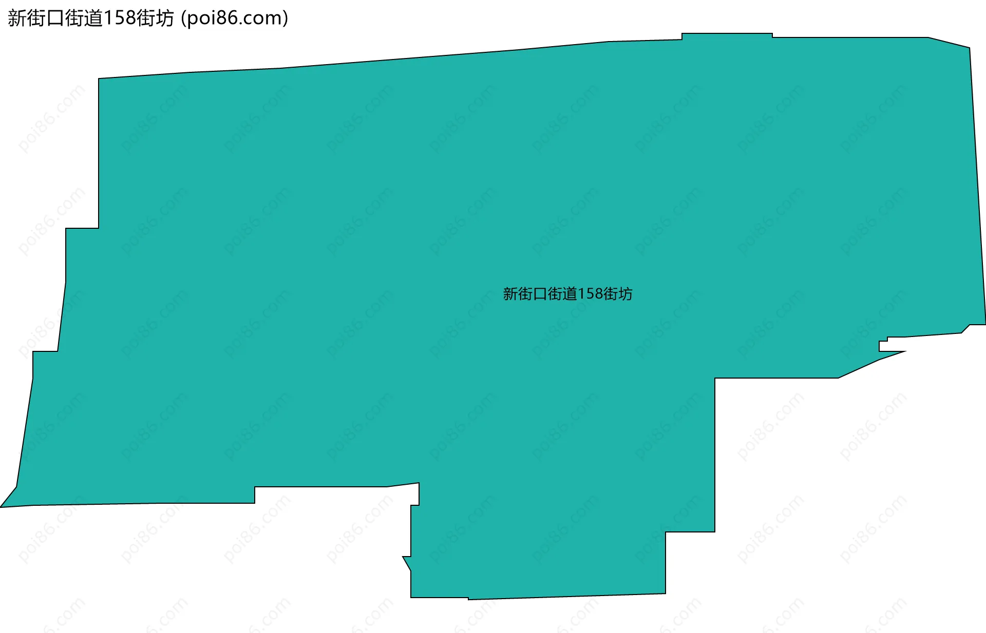 新街口街道158街坊边界地图
