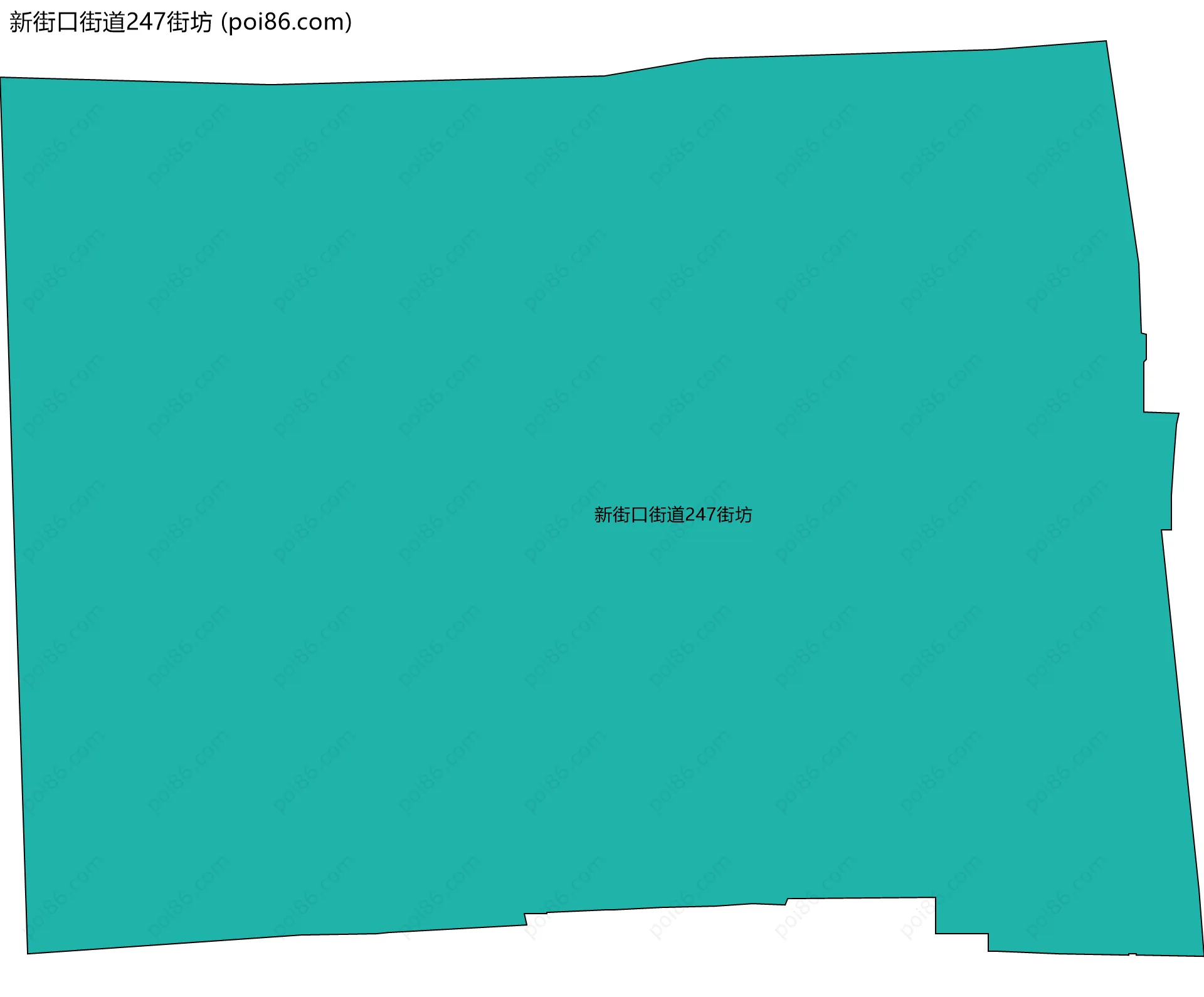 新街口街道247街坊边界地图