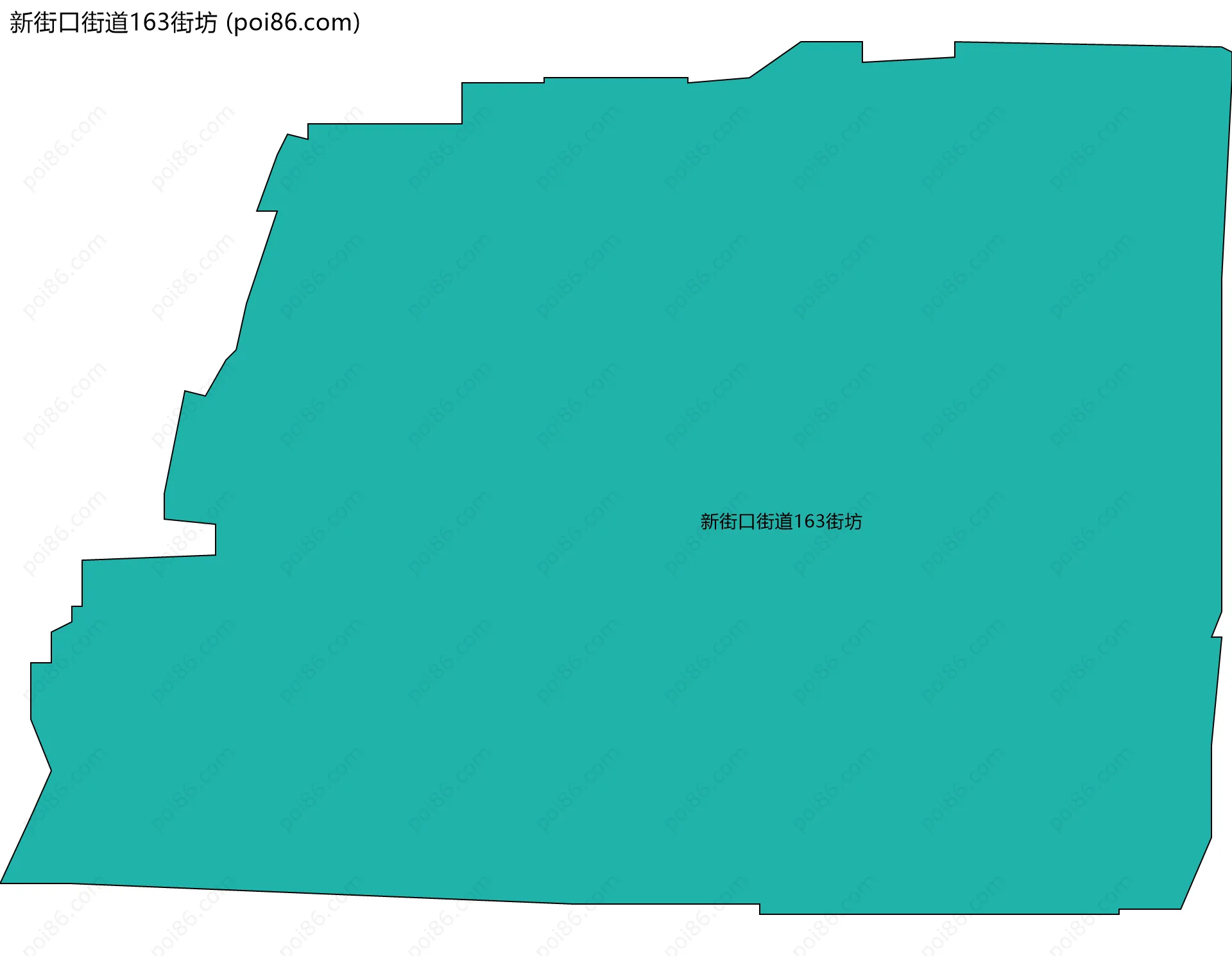 新街口街道163街坊边界地图
