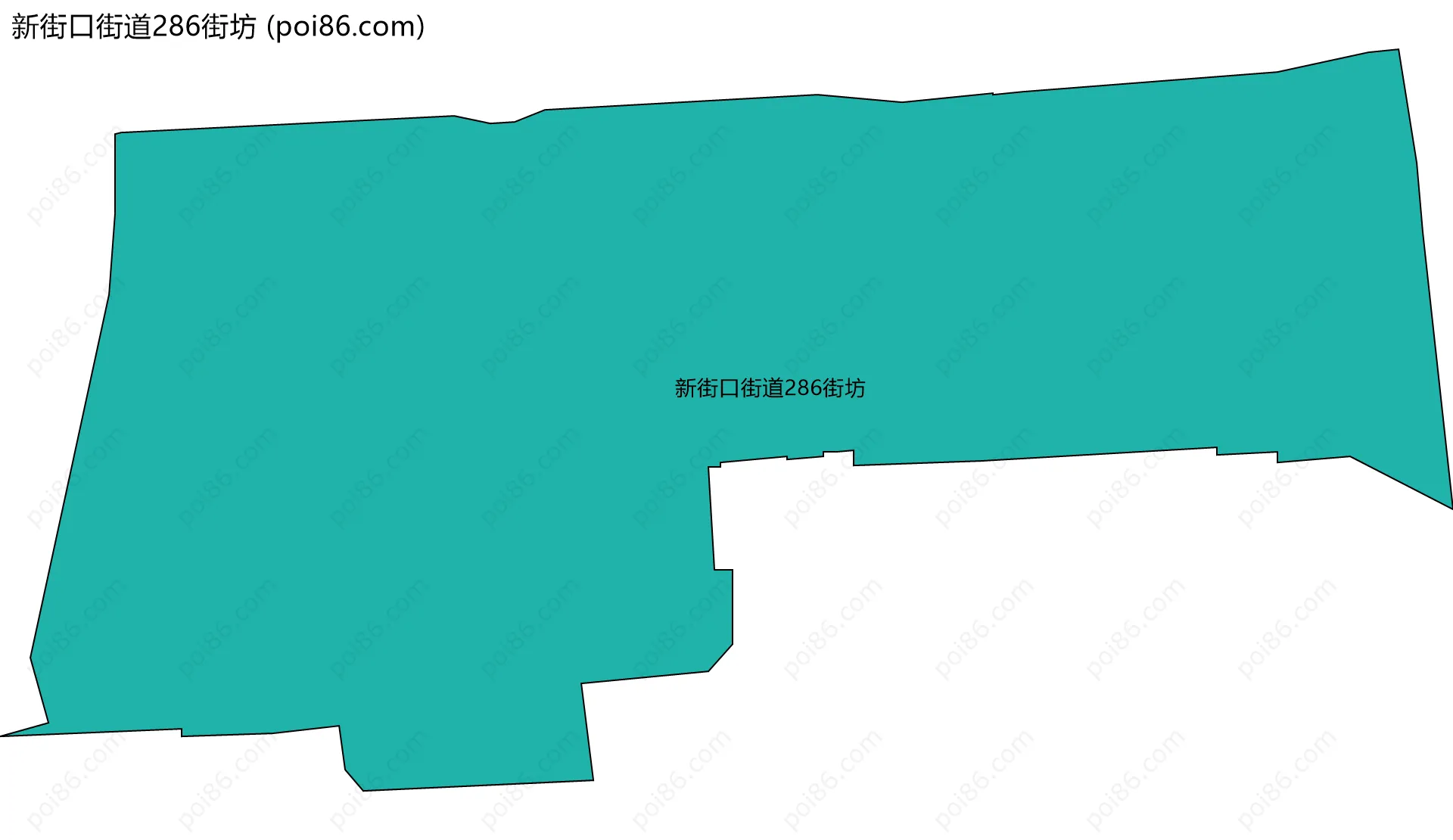新街口街道286街坊边界地图