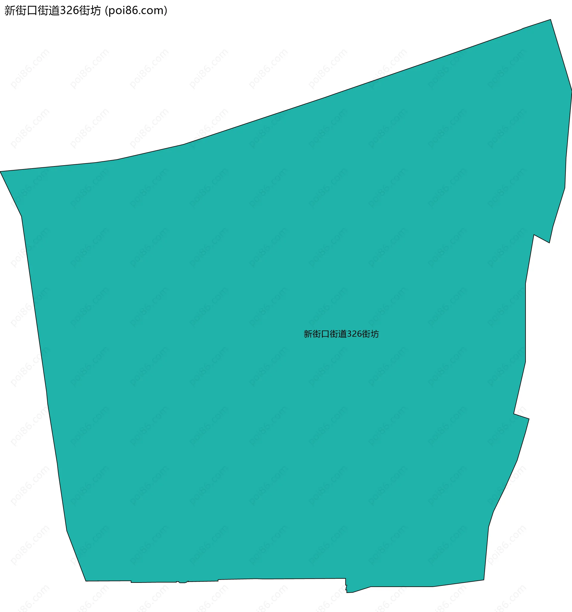 新街口街道326街坊边界地图