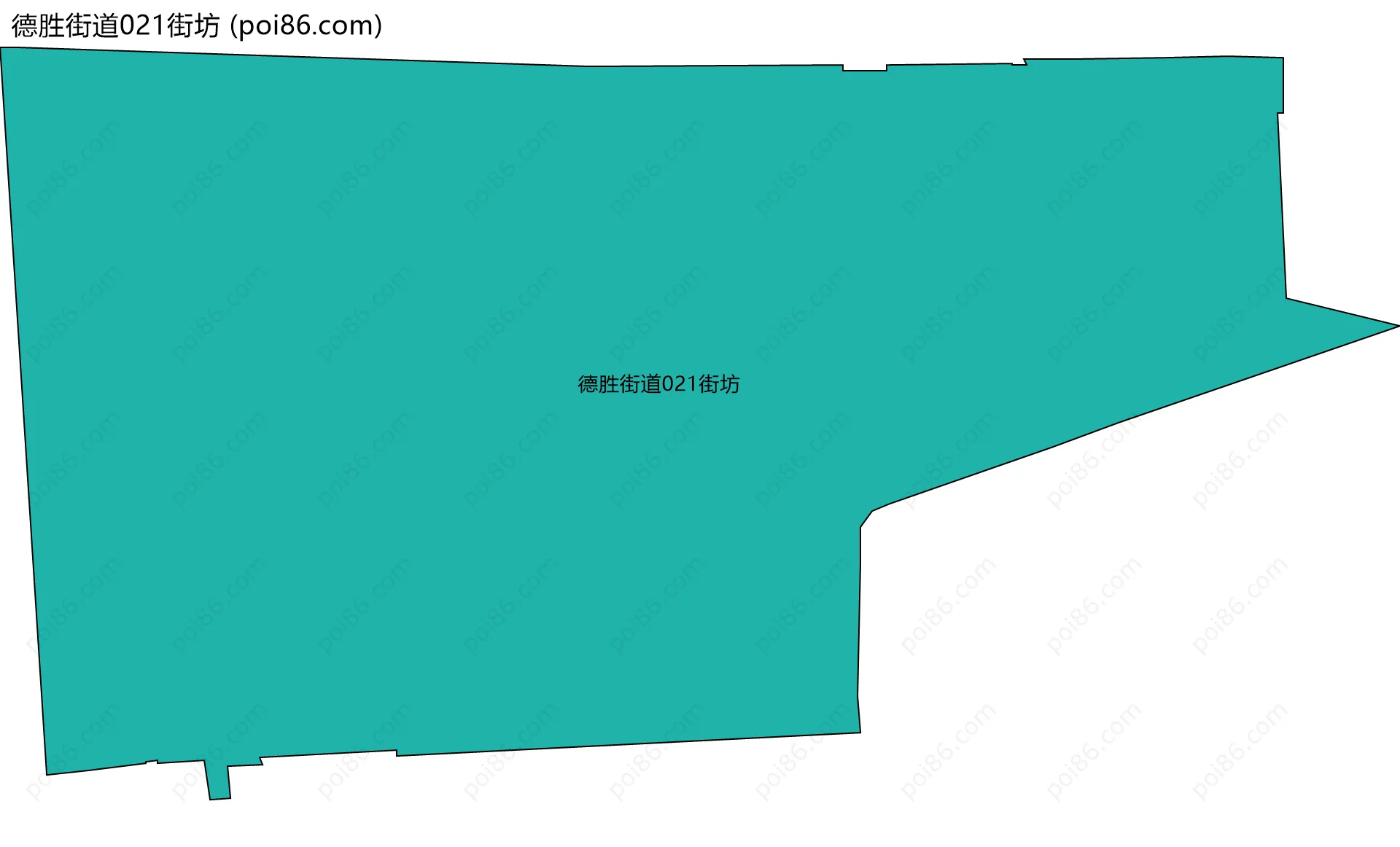 德胜街道021街坊边界地图