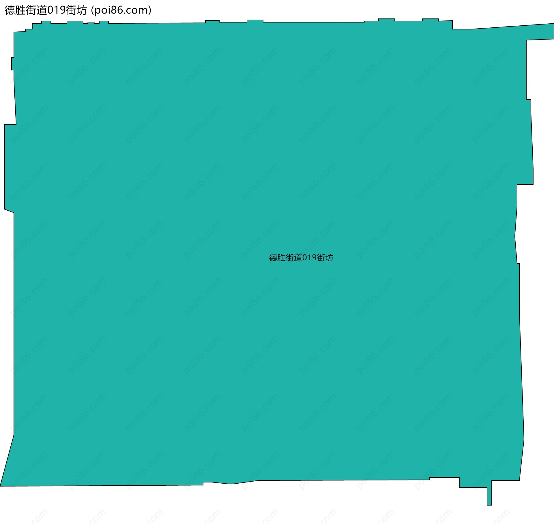 德胜街道019街坊边界地图