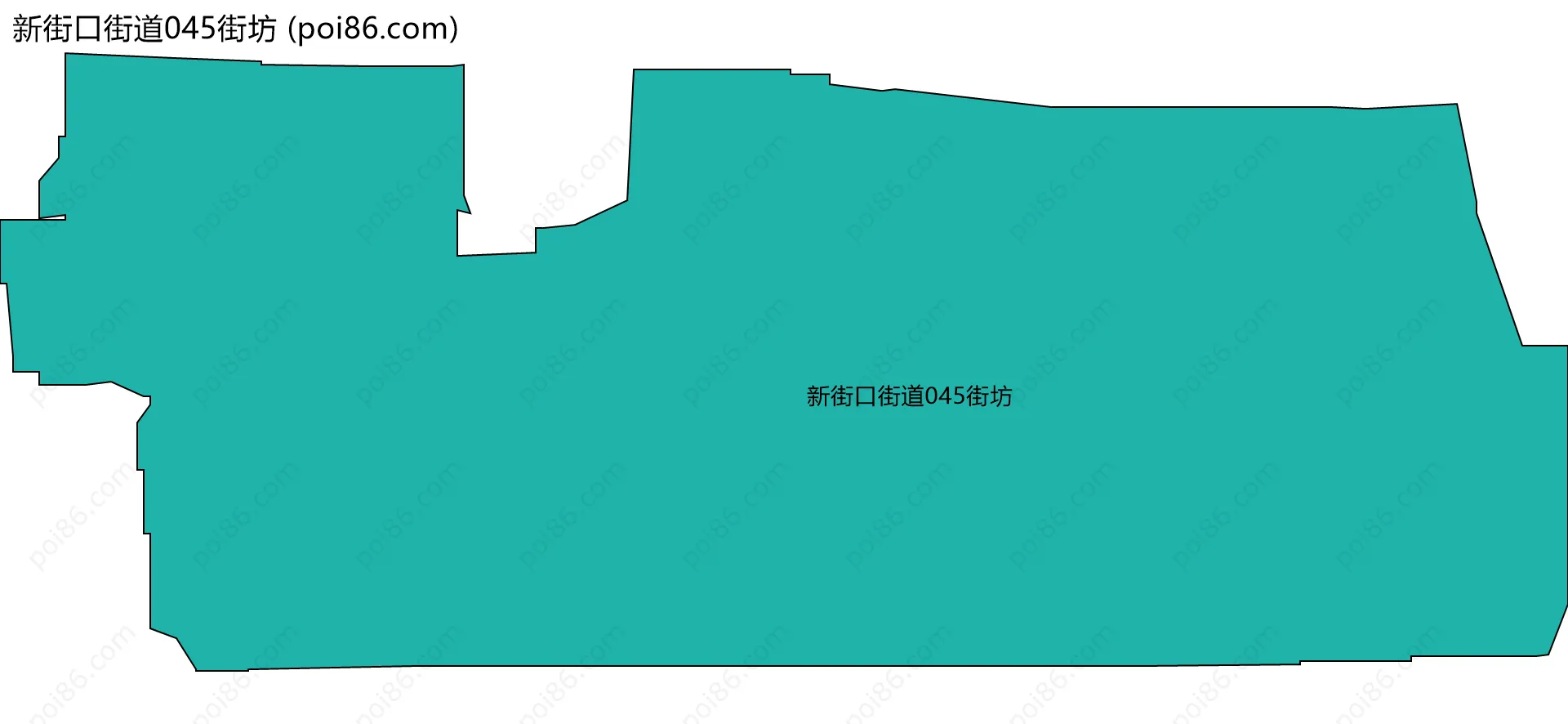 新街口街道045街坊边界地图