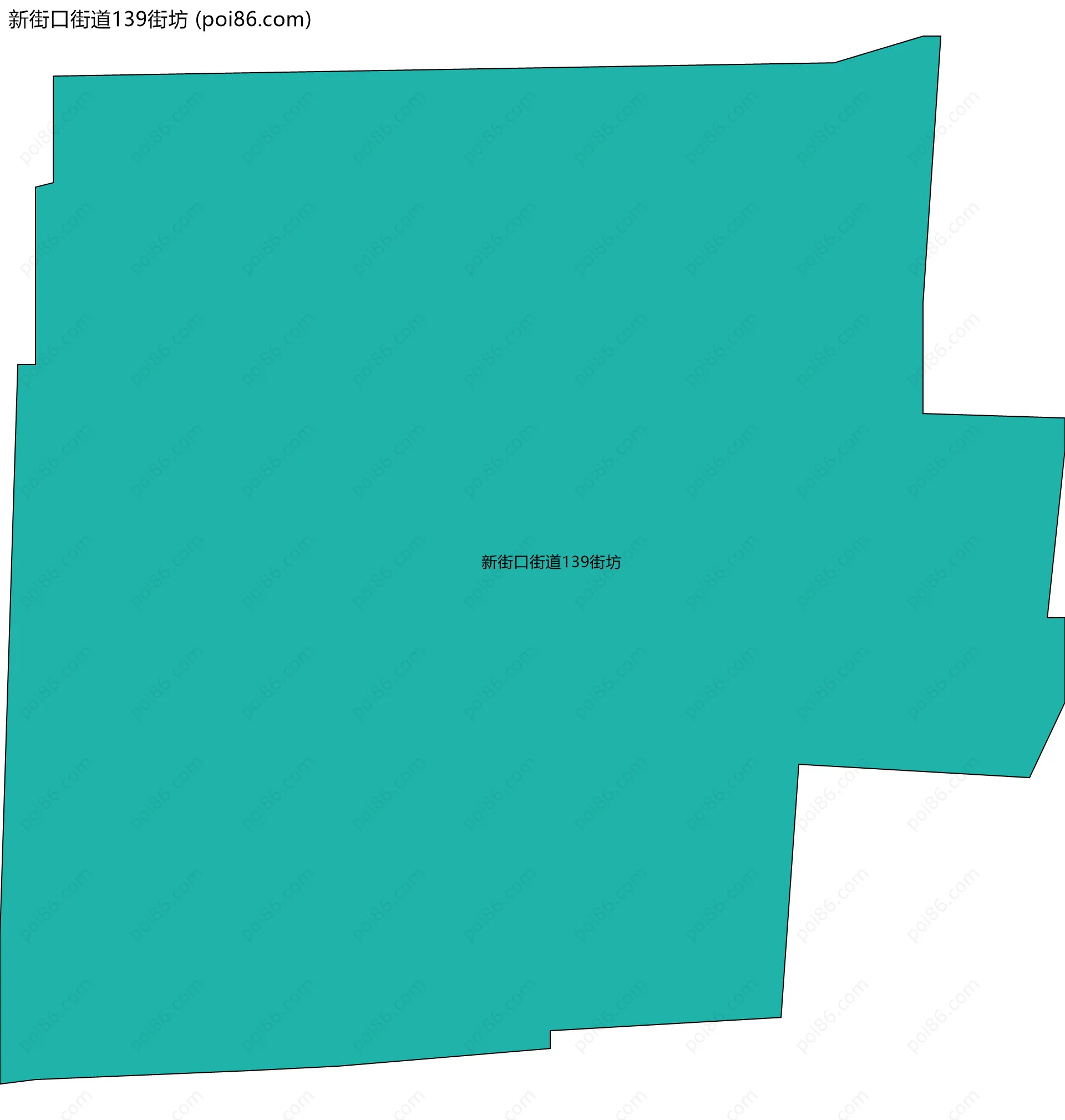 新街口街道139街坊边界地图