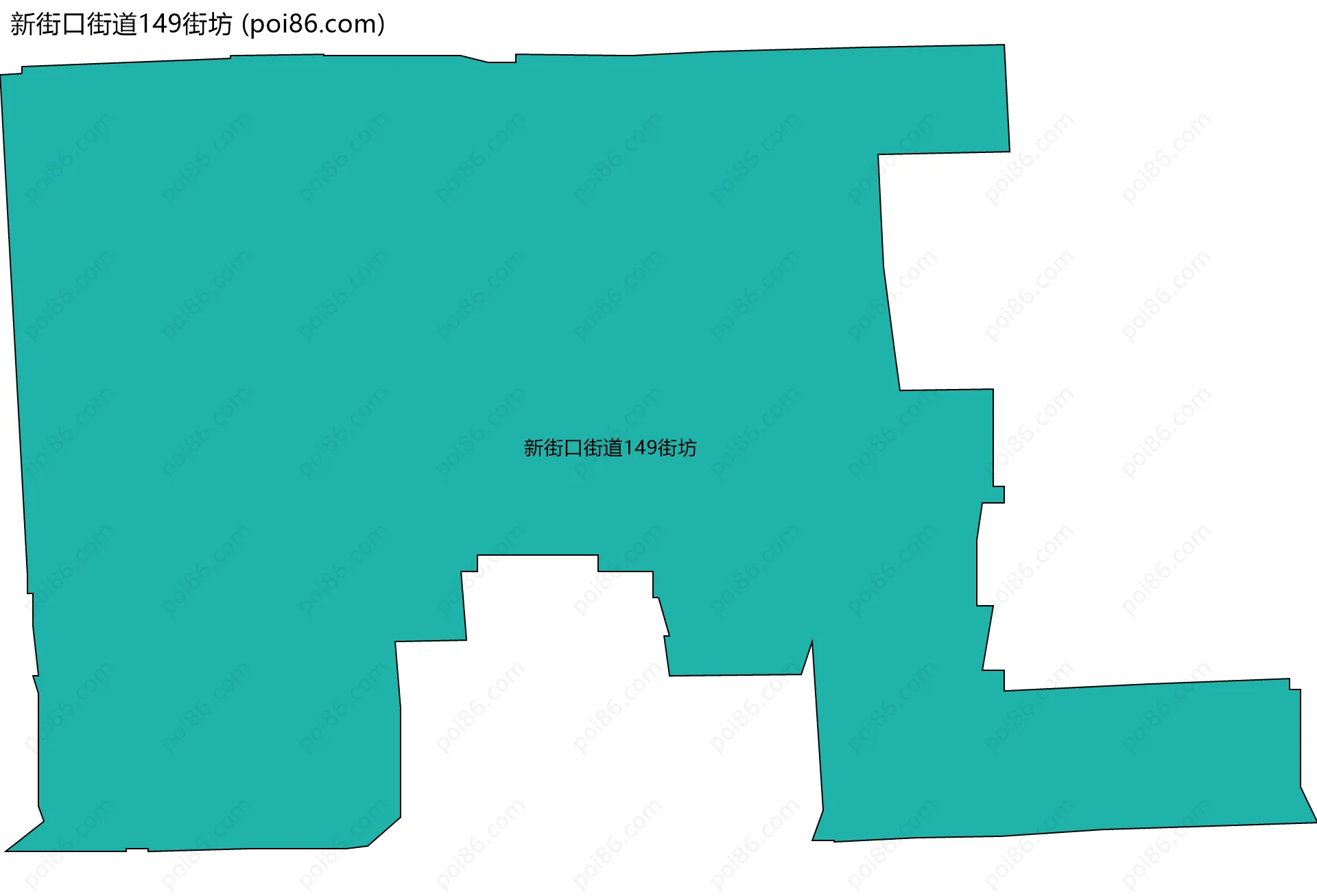 新街口街道149街坊边界地图