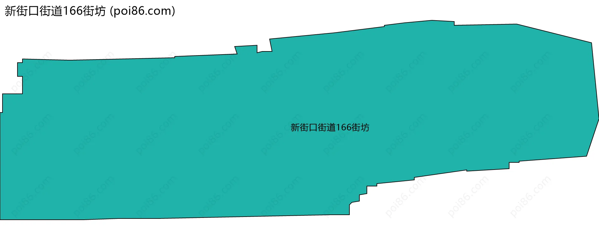 新街口街道166街坊边界地图