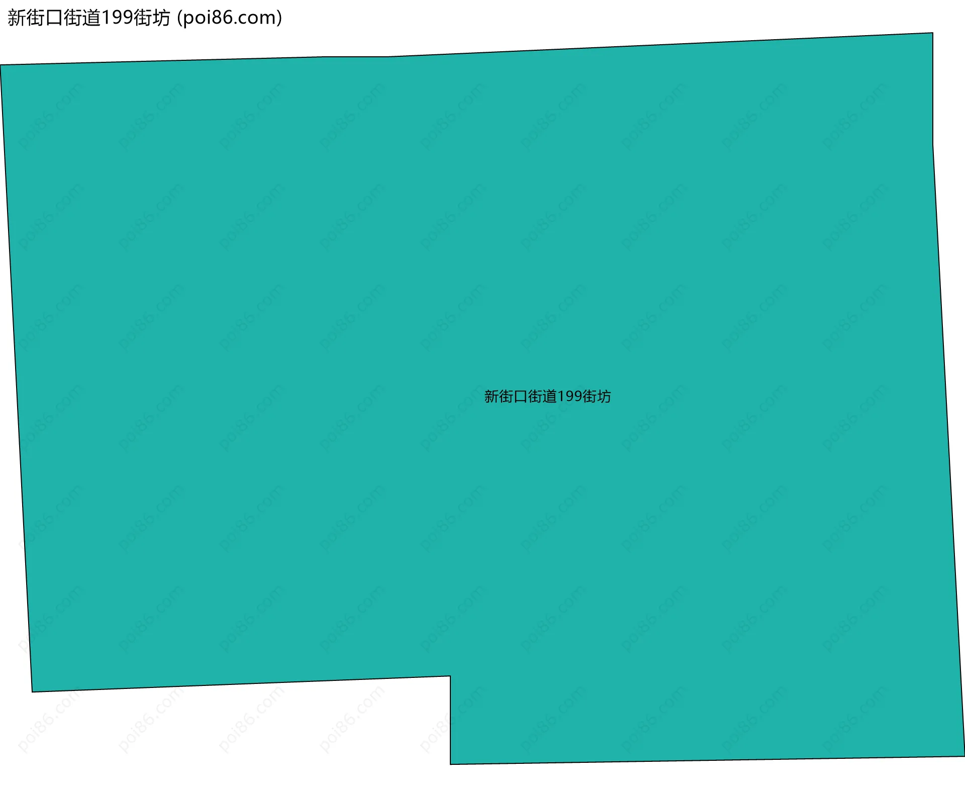 新街口街道199街坊边界地图