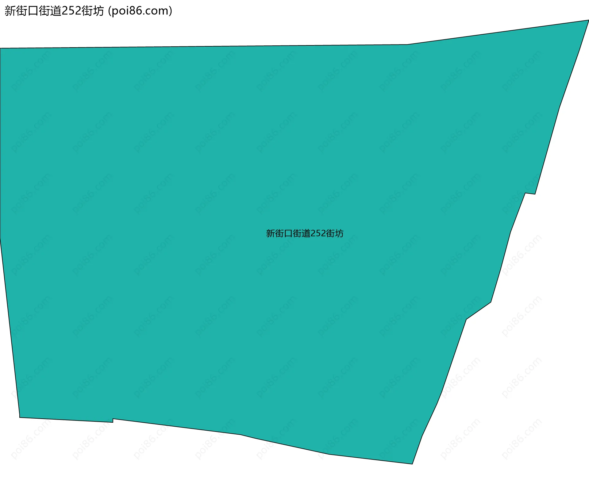 新街口街道252街坊边界地图