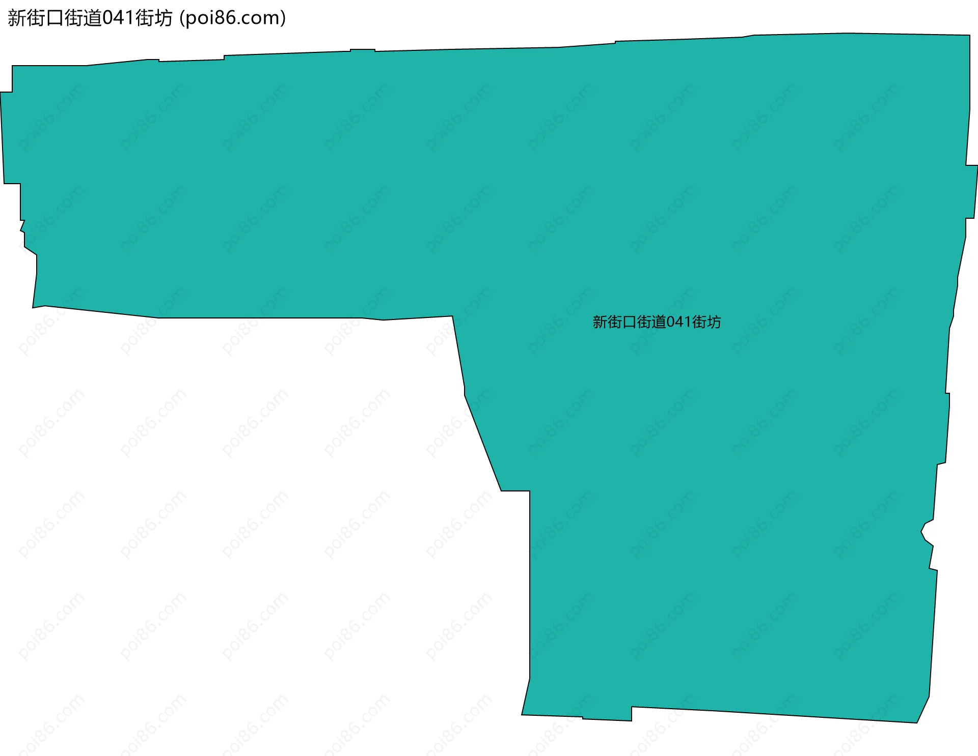新街口街道041街坊边界地图
