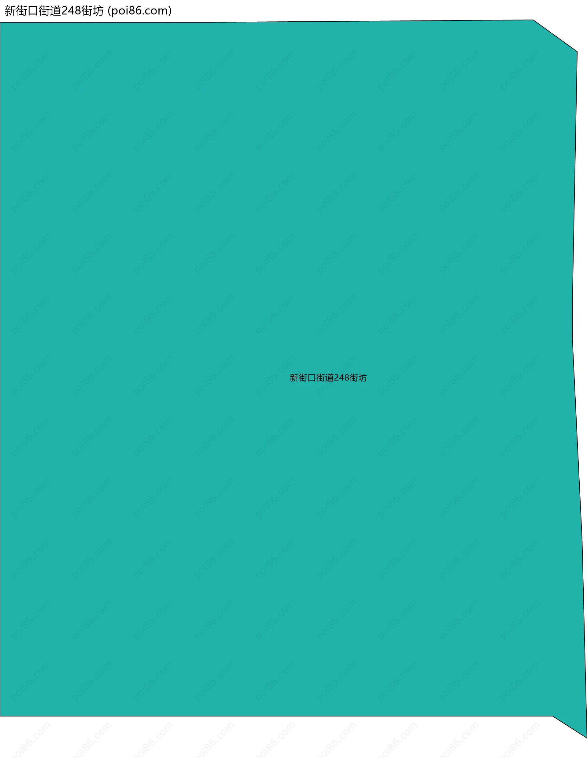 新街口街道248街坊边界地图