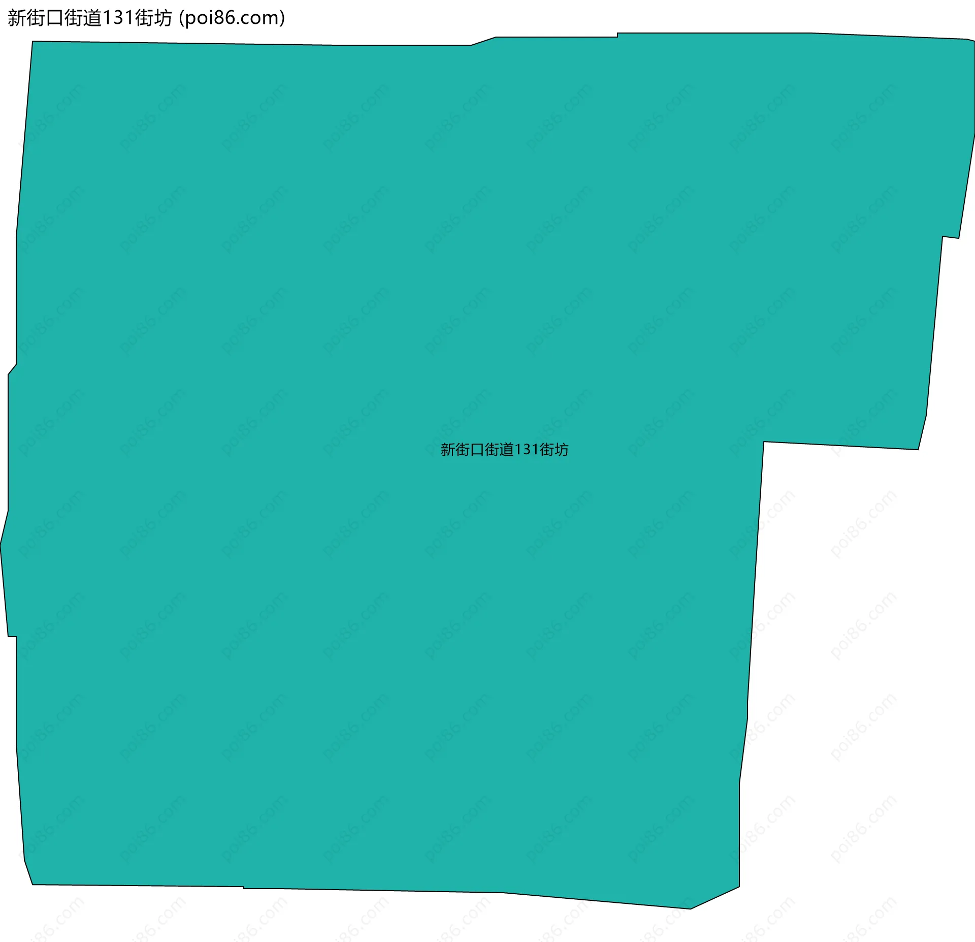 新街口街道131街坊边界地图