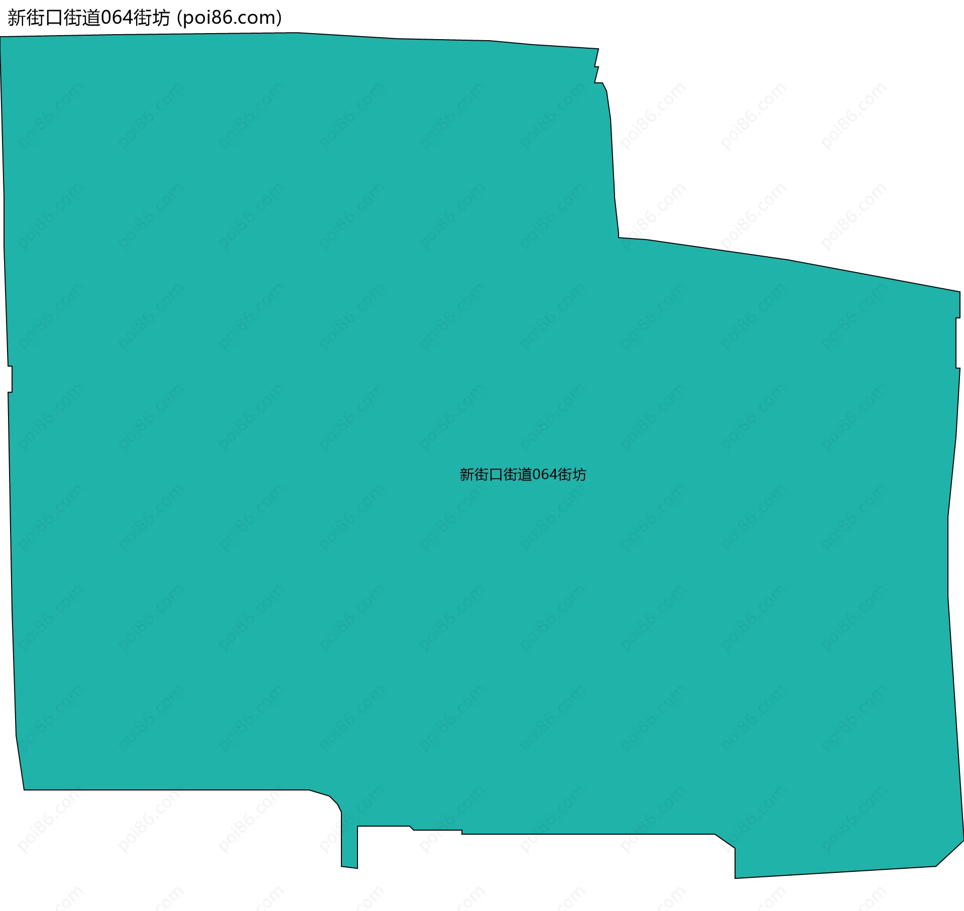 新街口街道064街坊边界地图