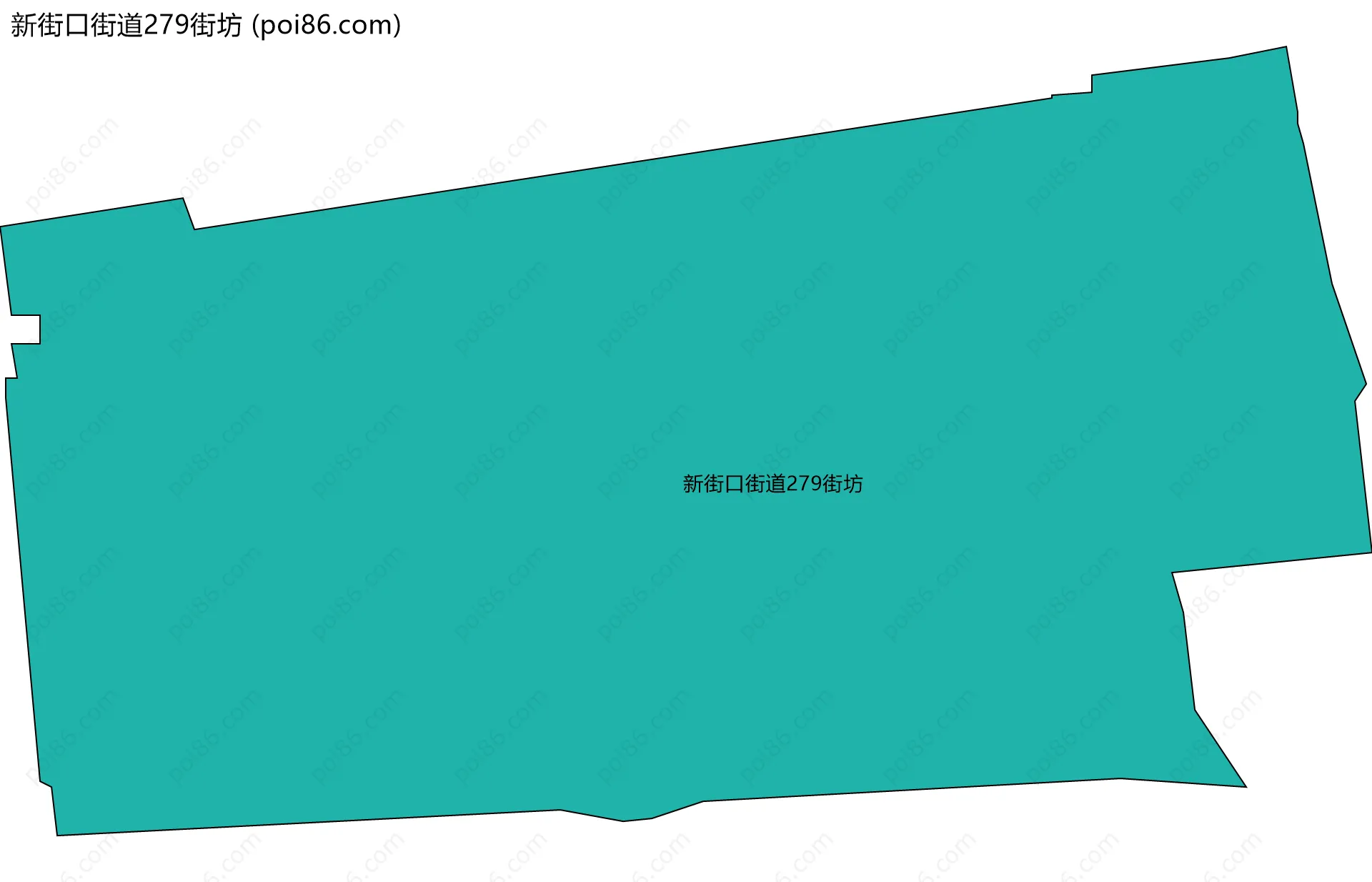 新街口街道279街坊边界地图