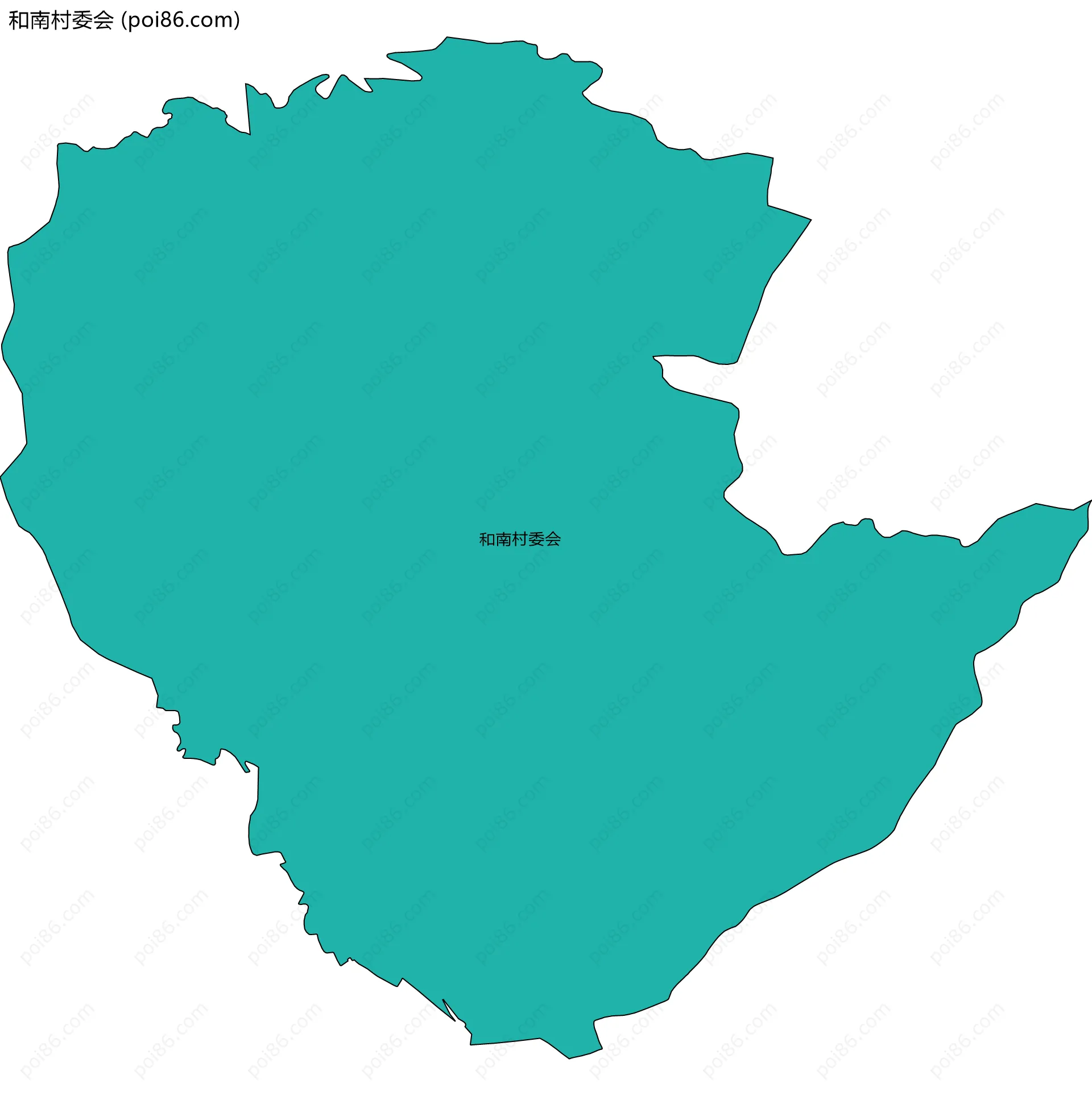和南村委会边界地图