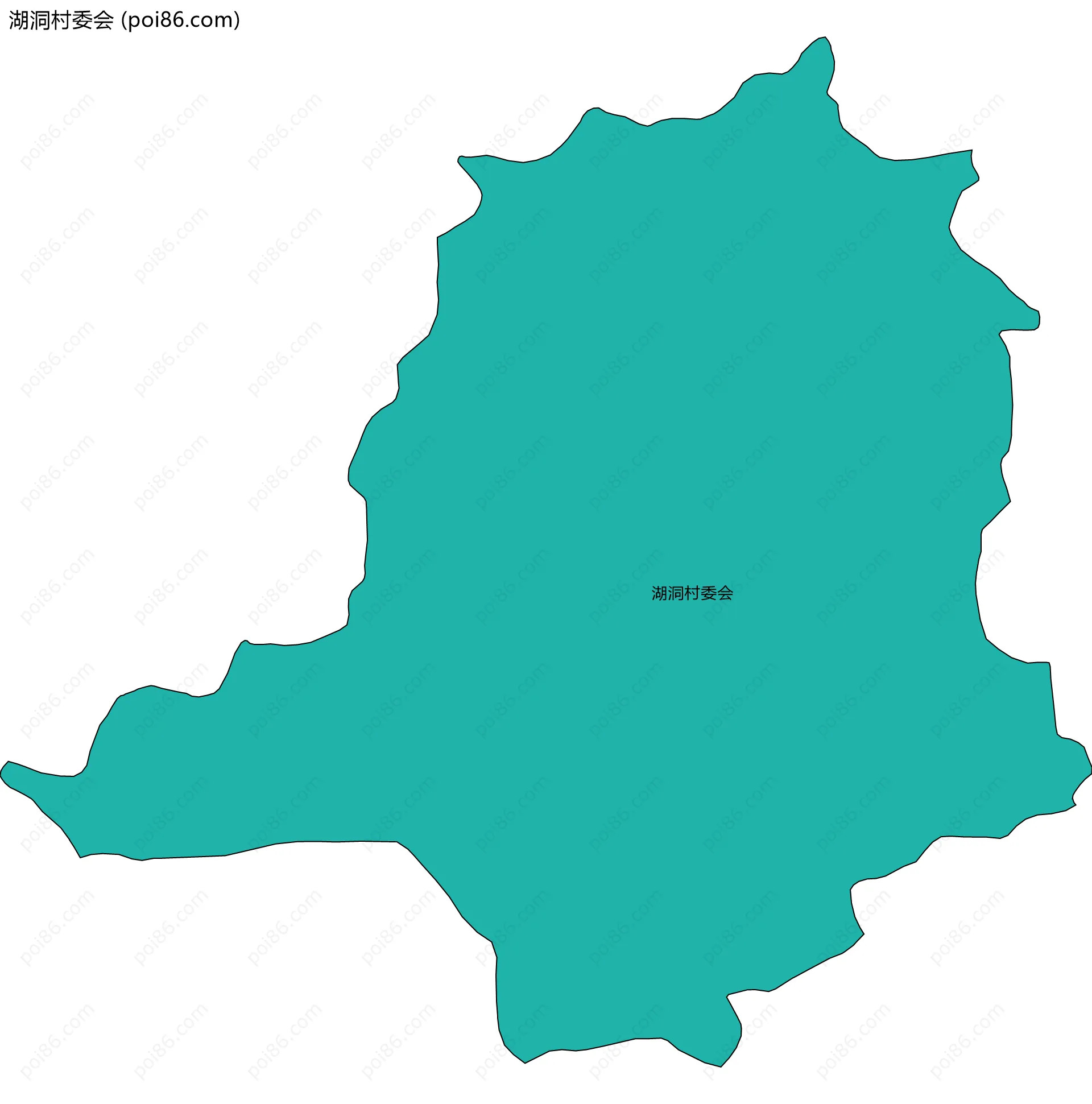 湖洞村委会边界地图