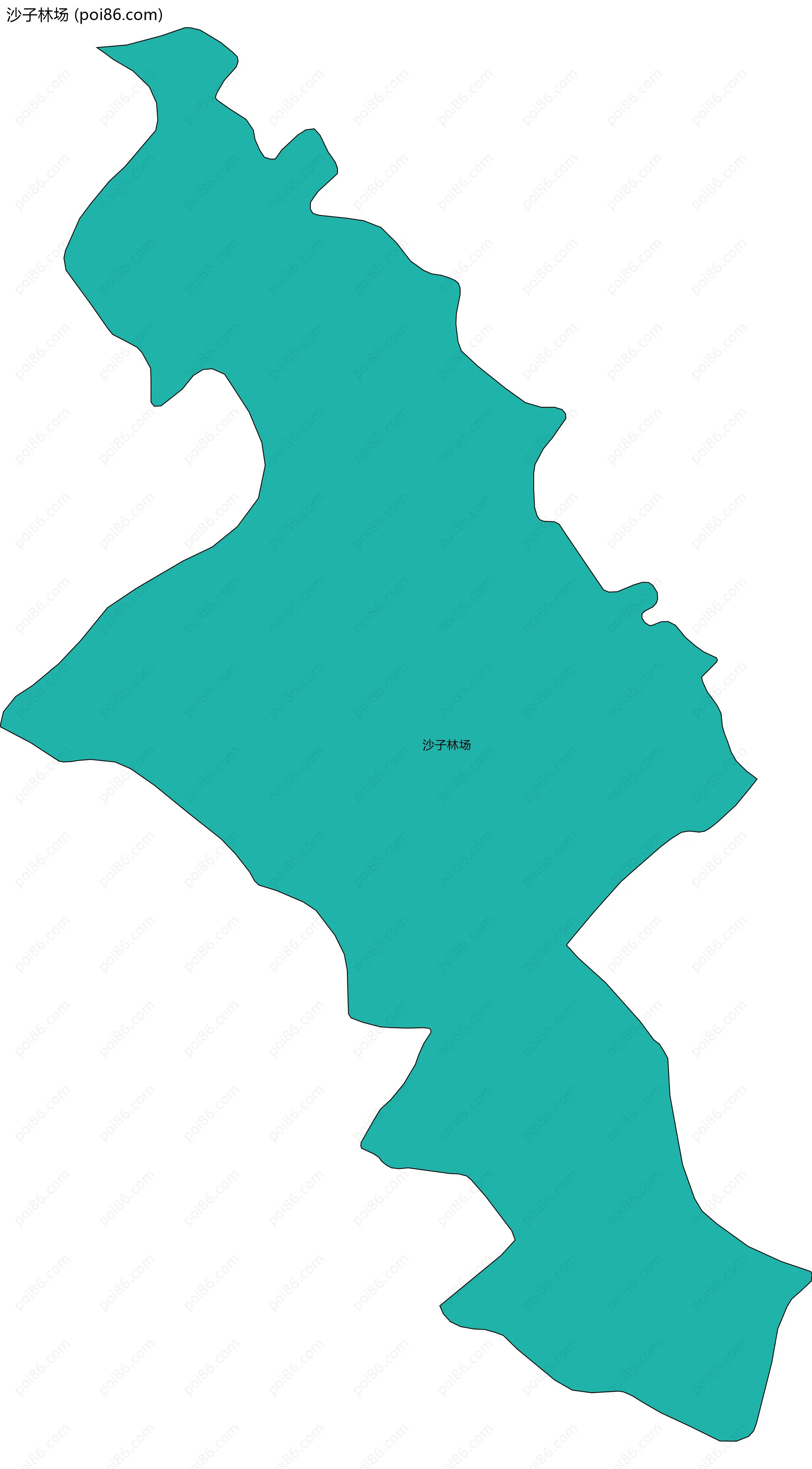 沙子林场边界地图