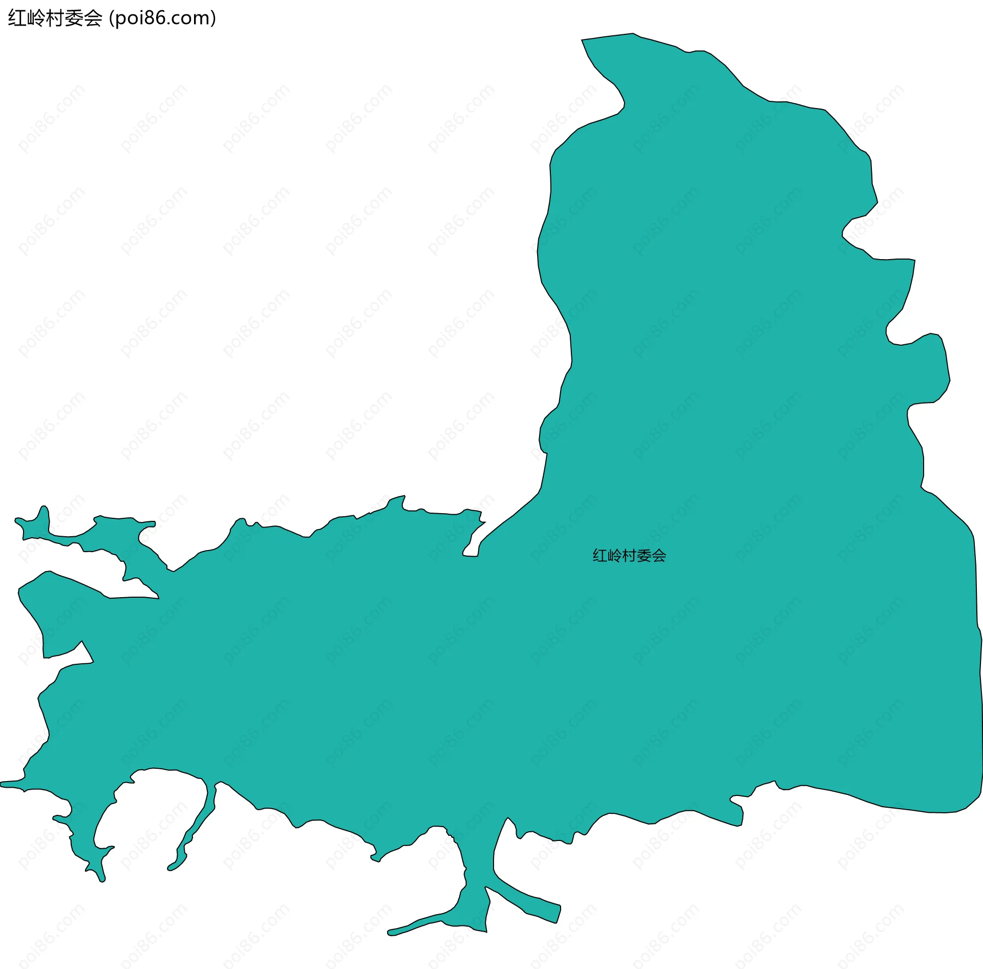 红岭村委会边界地图