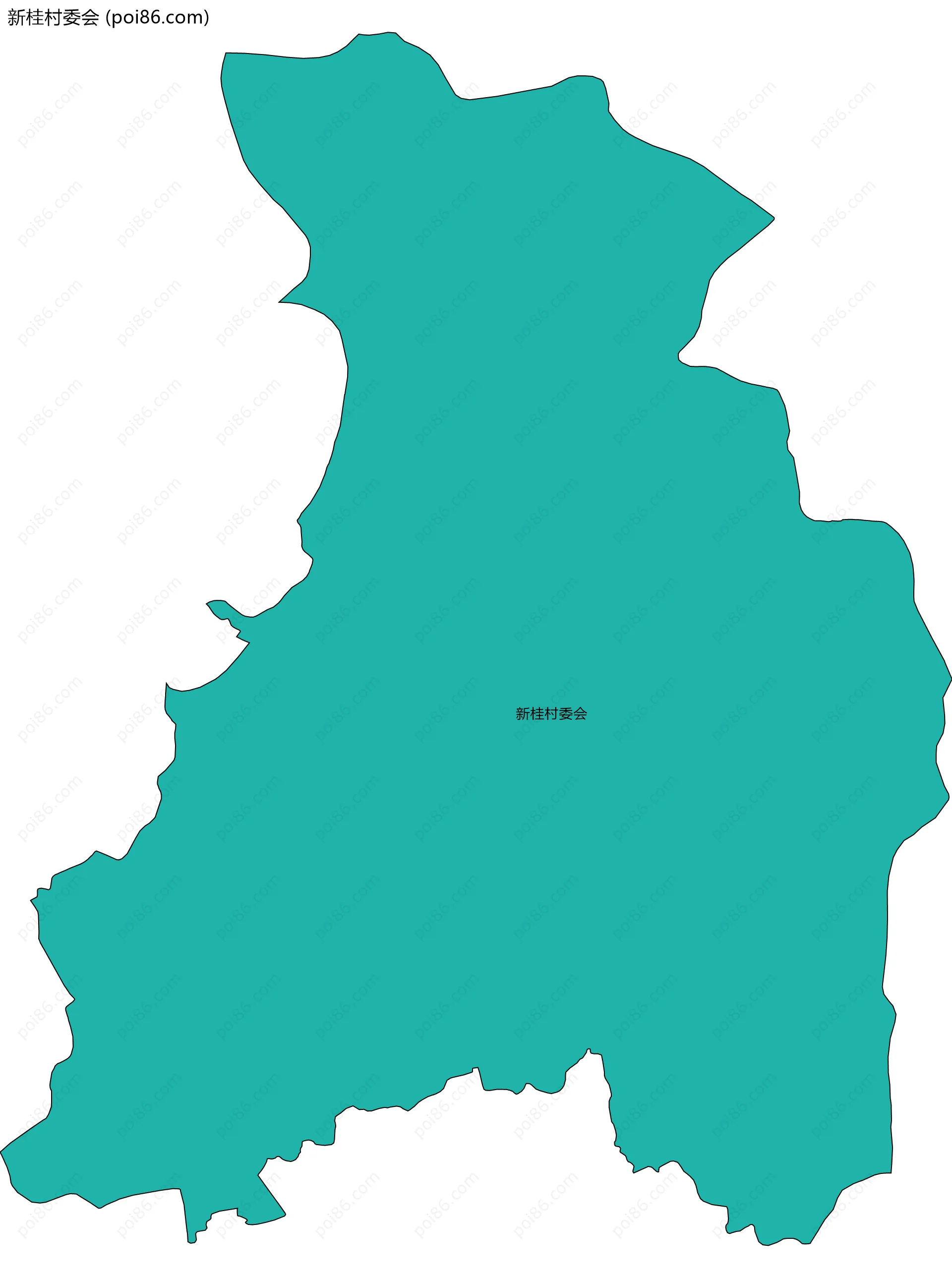 新桂村委会边界地图