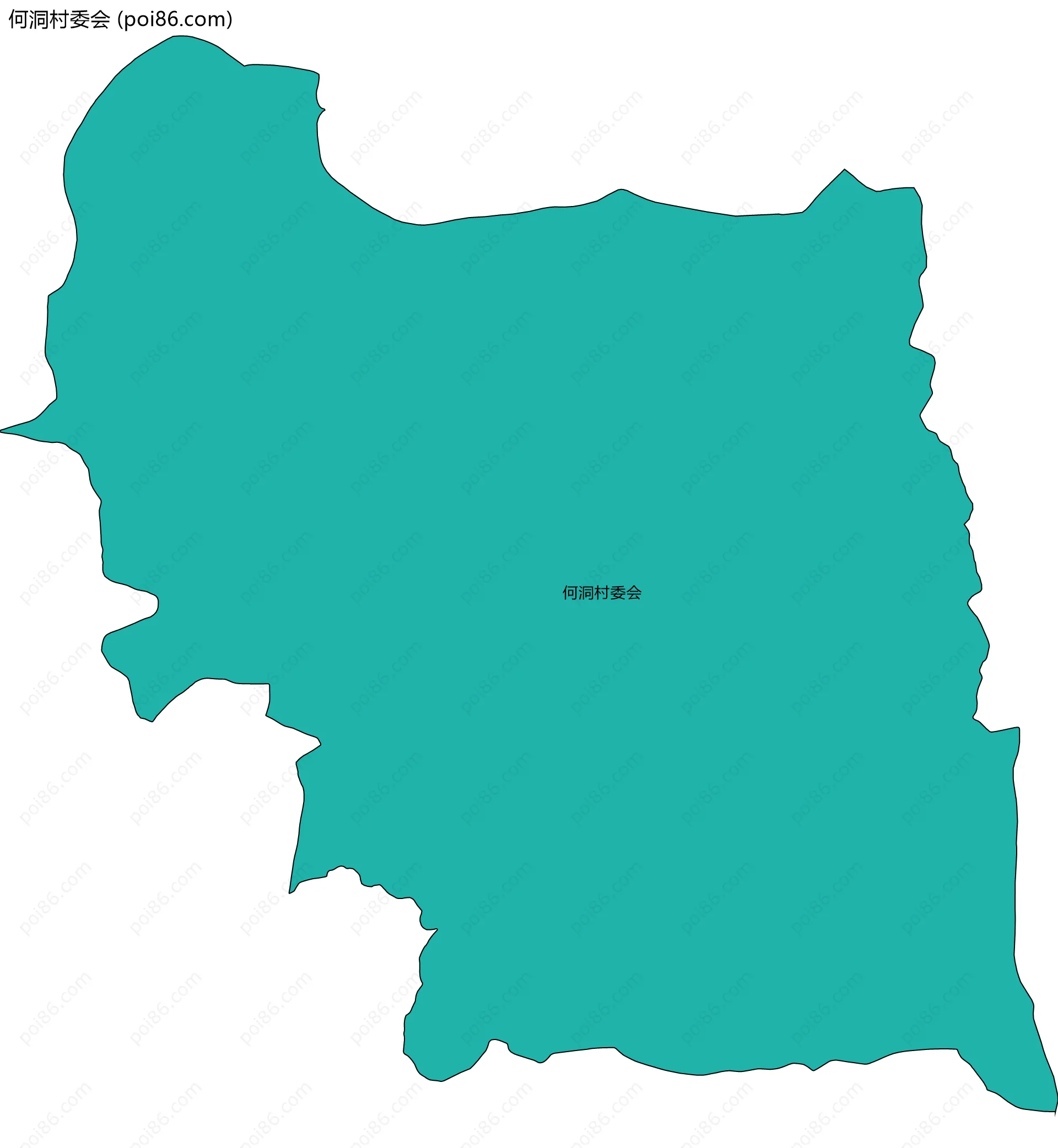 何洞村委会边界地图