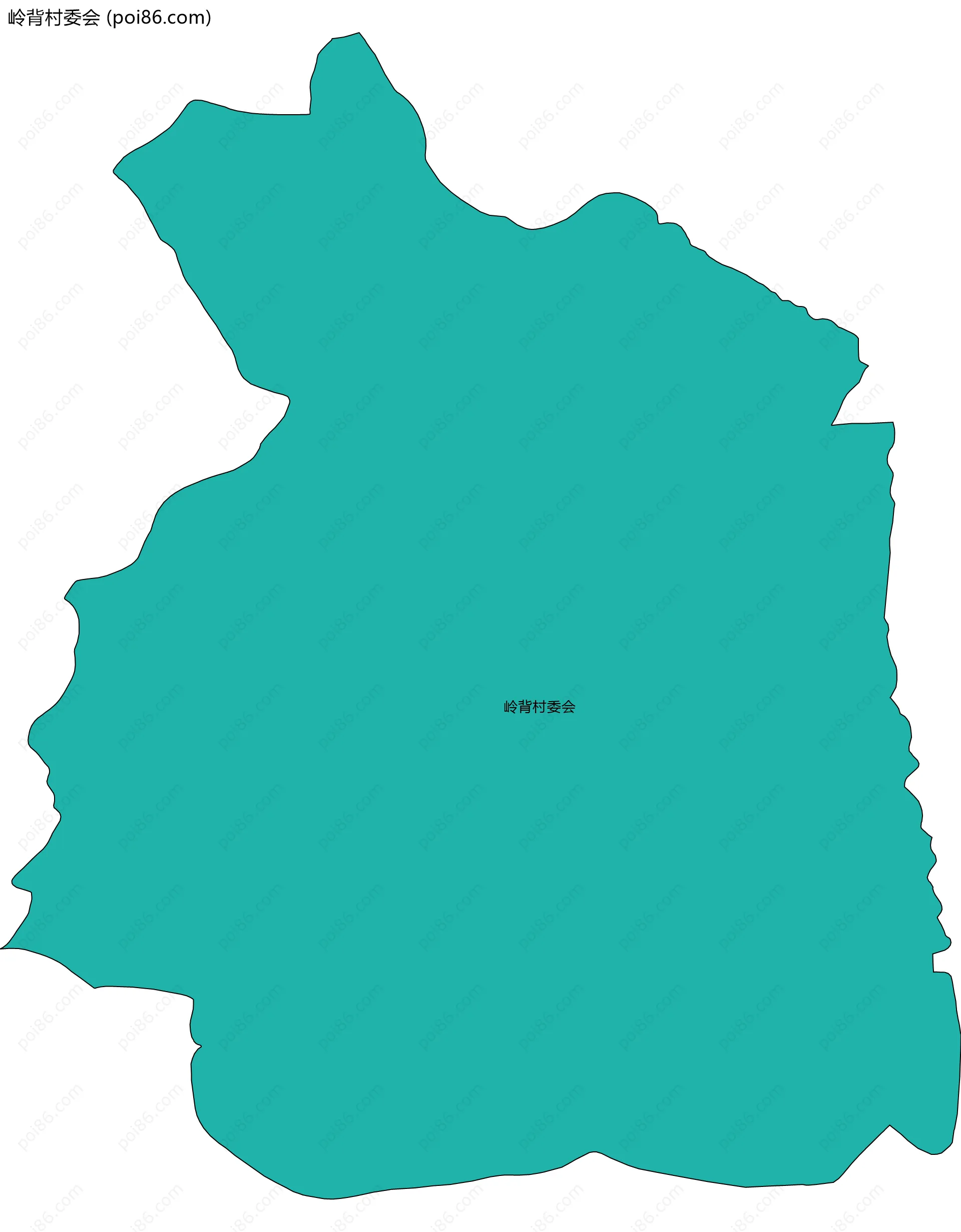 岭背村委会边界地图