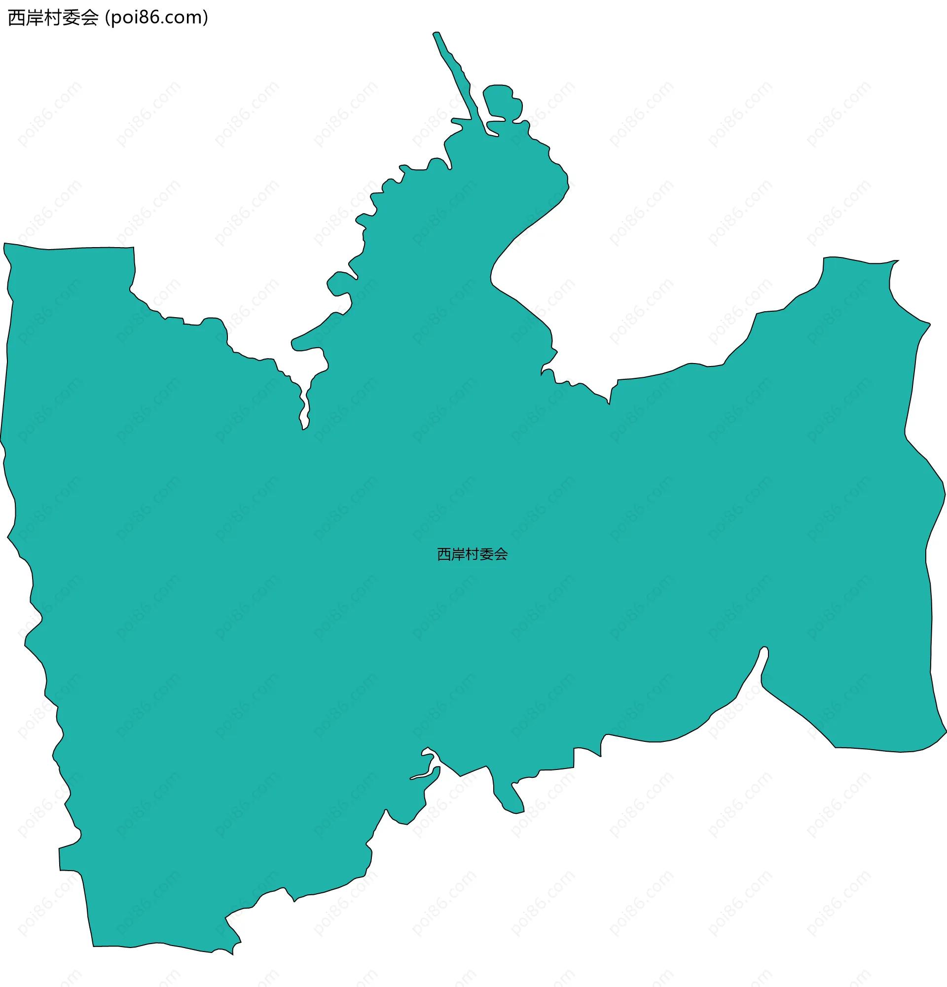 西岸村委会边界地图