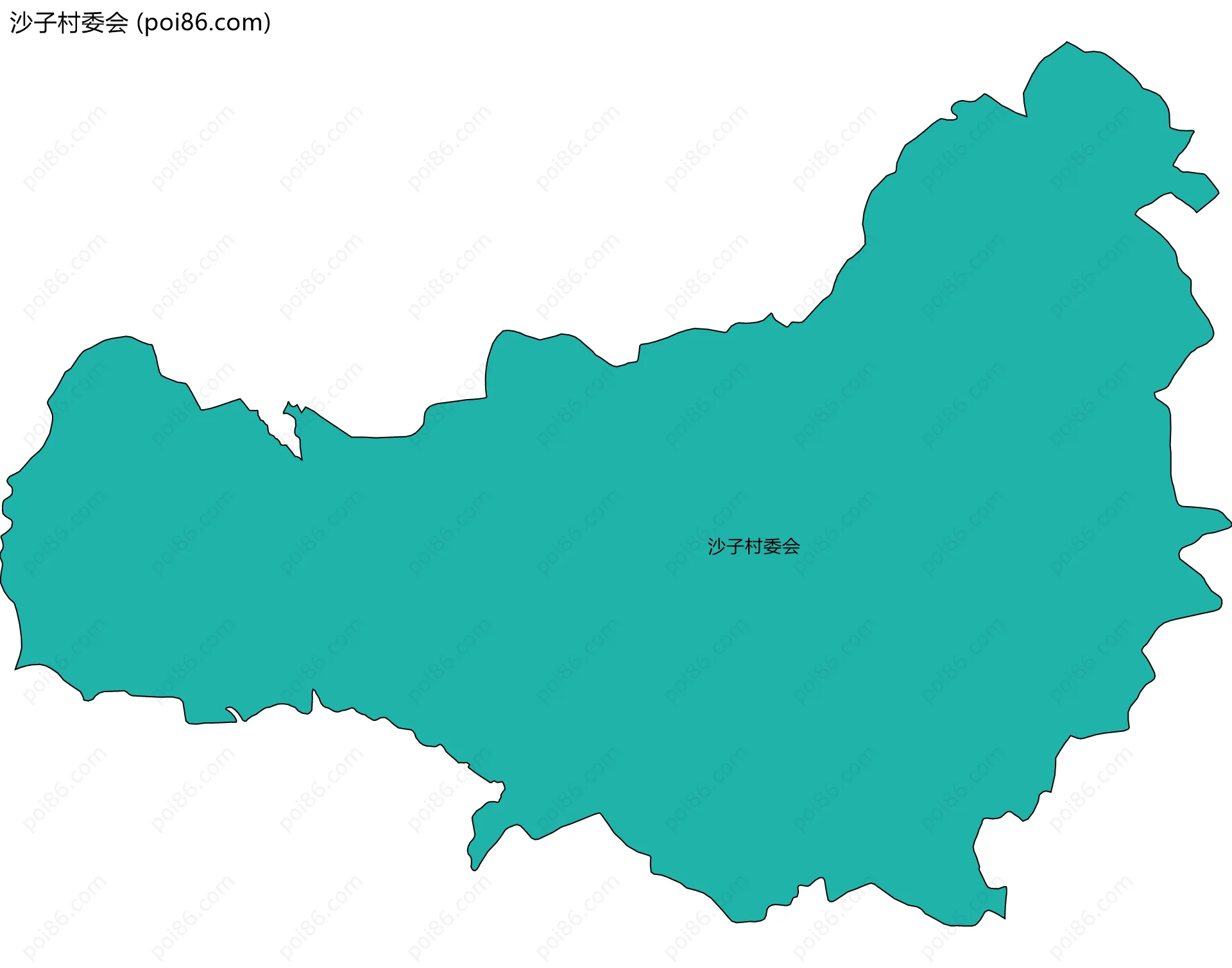 沙子村委会边界地图