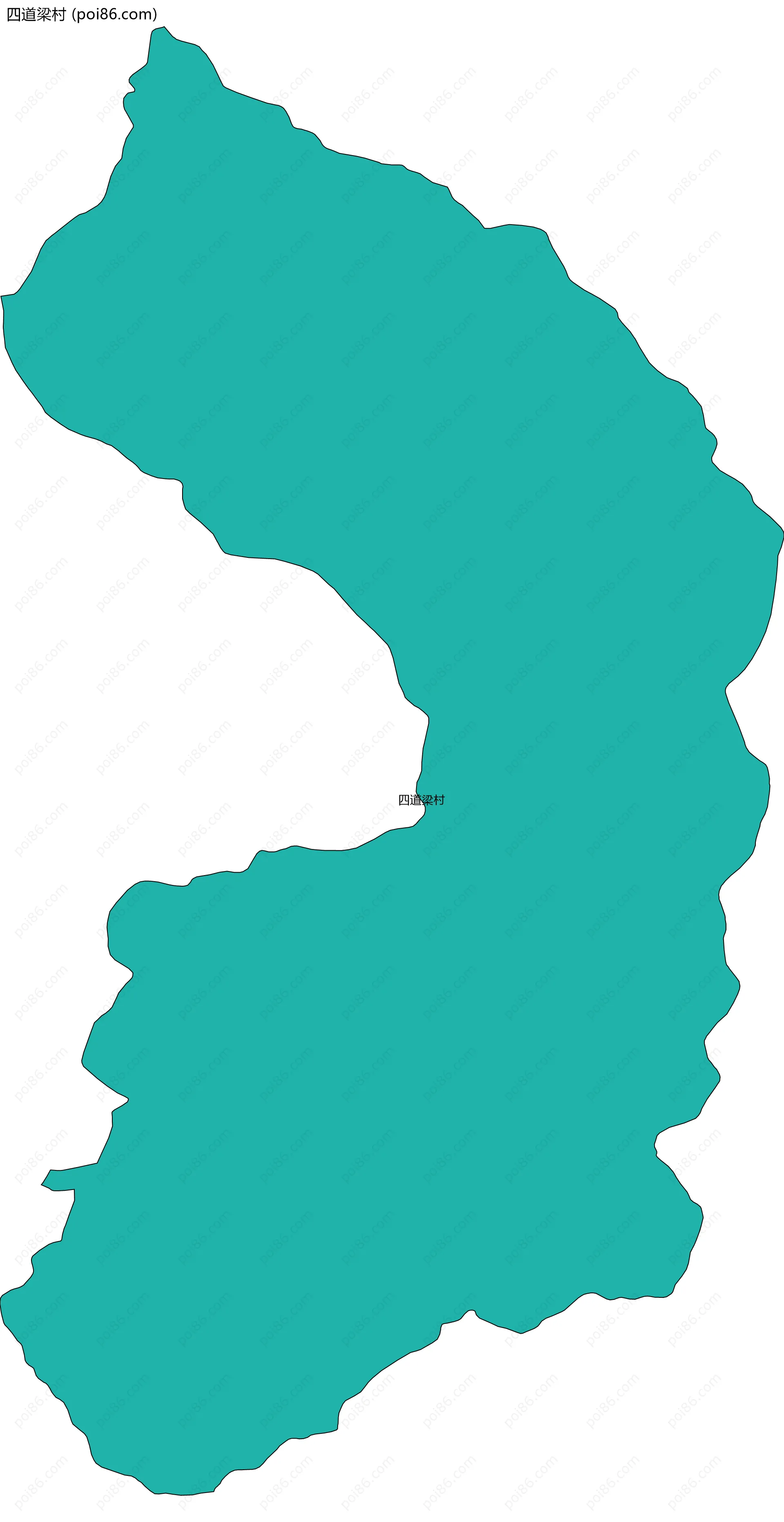 四道梁村边界地图