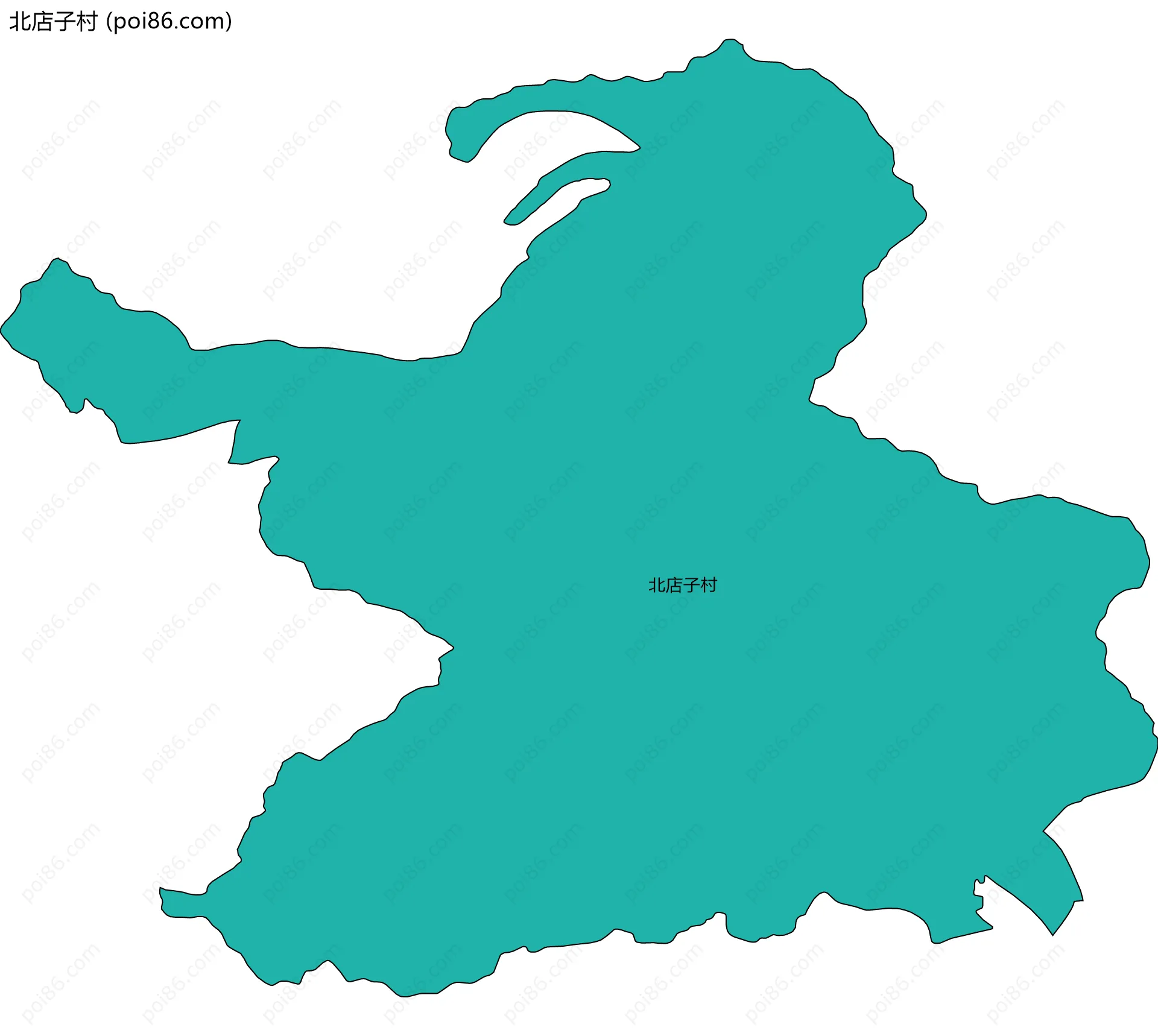 北店子村边界地图