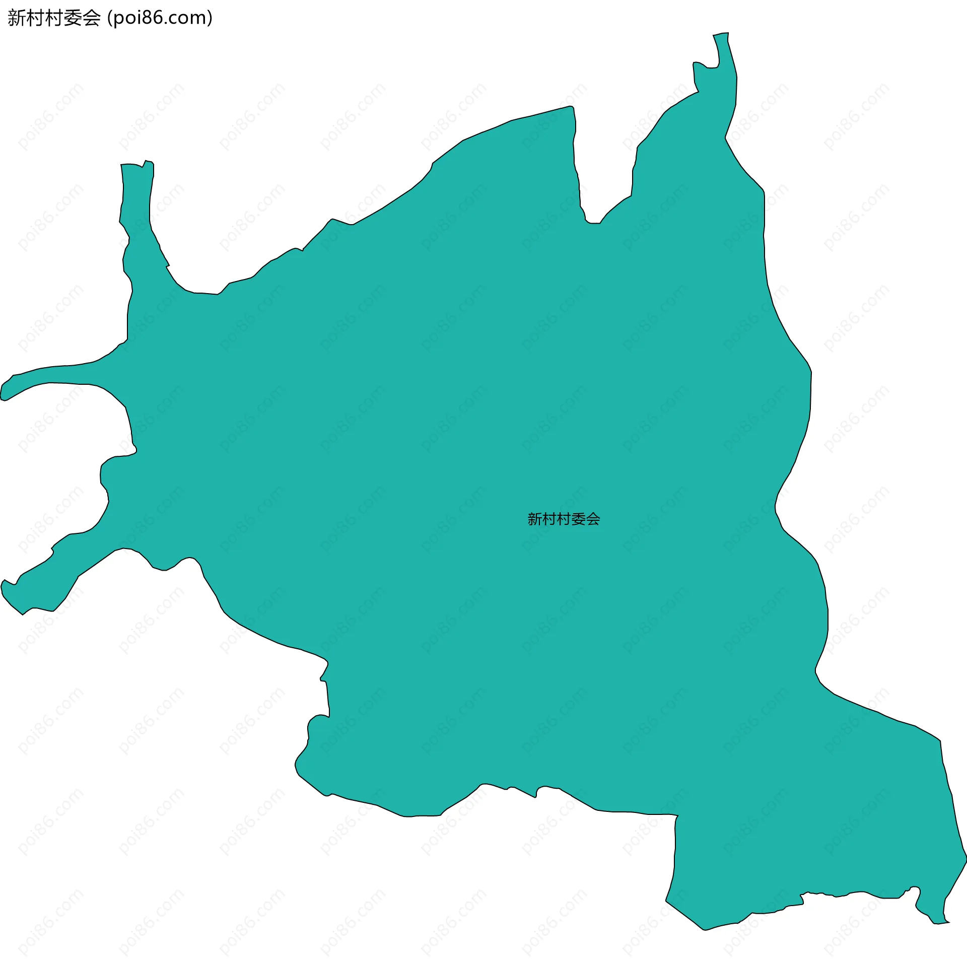 新村村委会边界地图