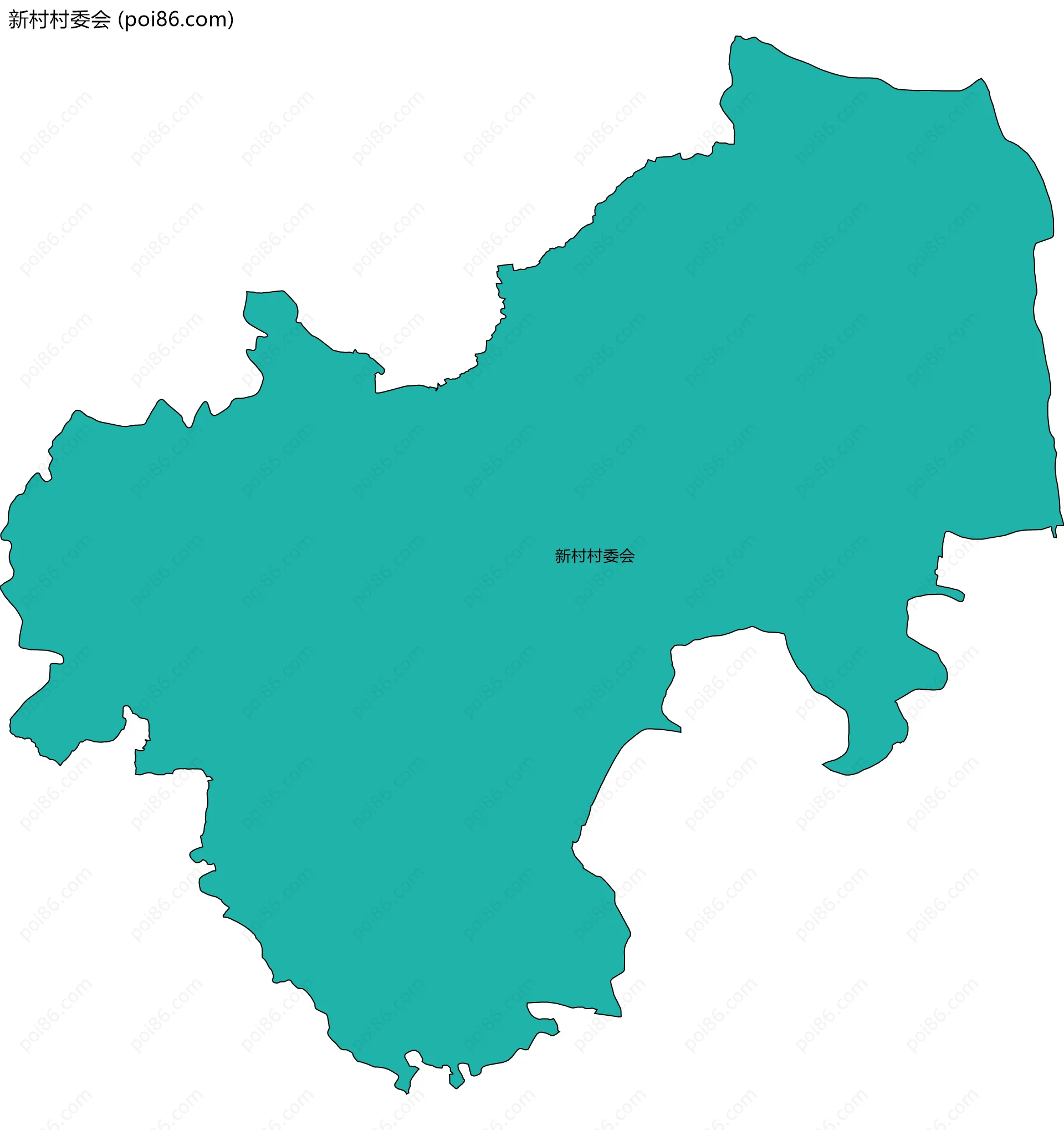 新村村委会边界地图