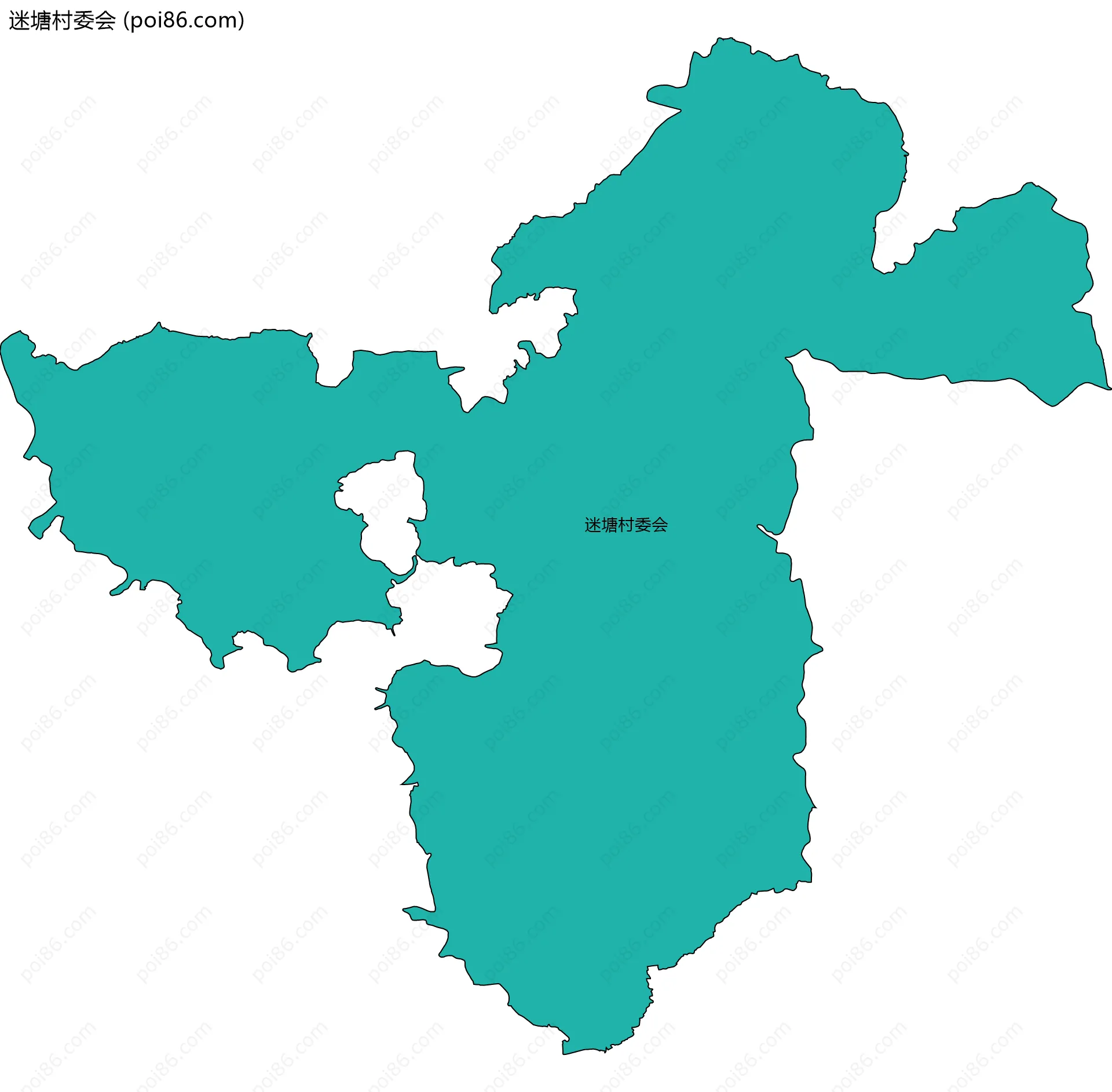 迷塘村委会边界地图