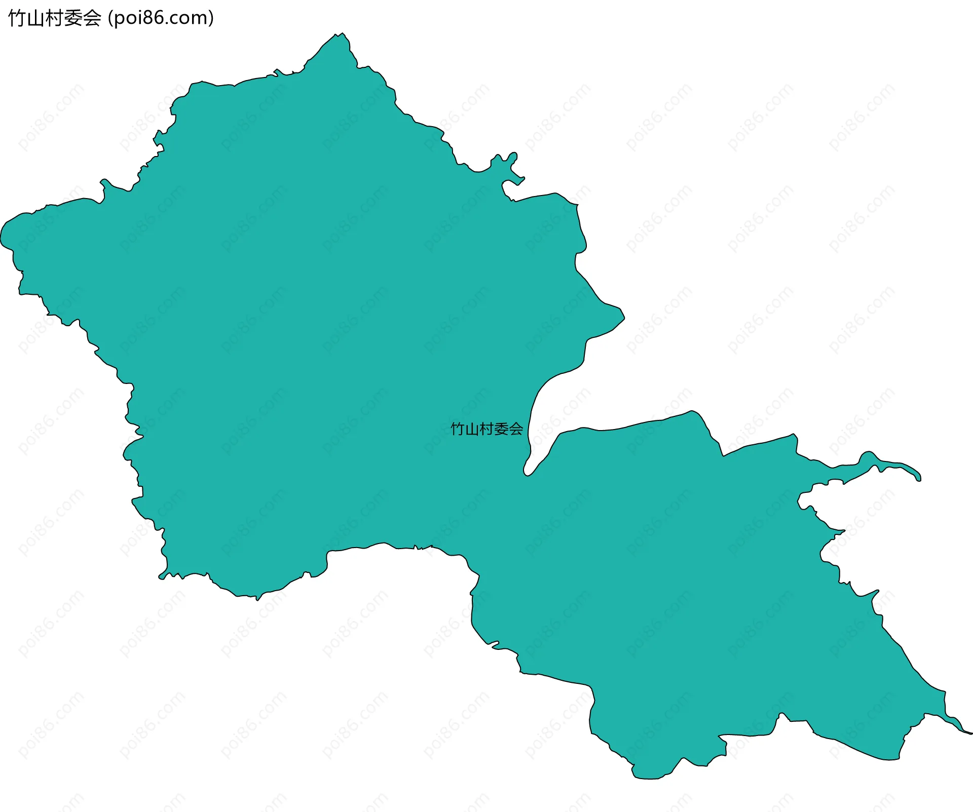 竹山村委会边界地图