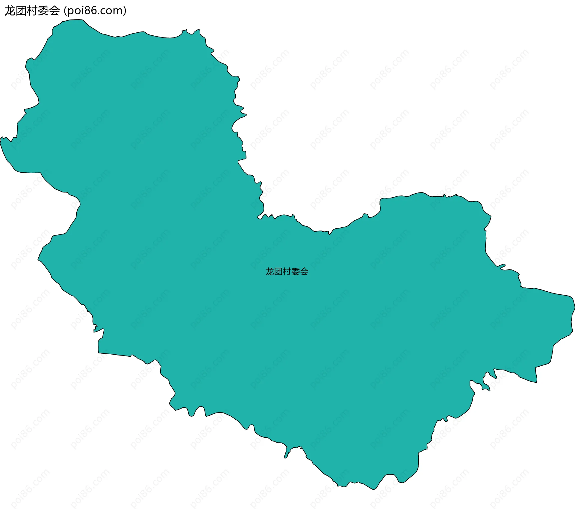 龙团村委会边界地图
