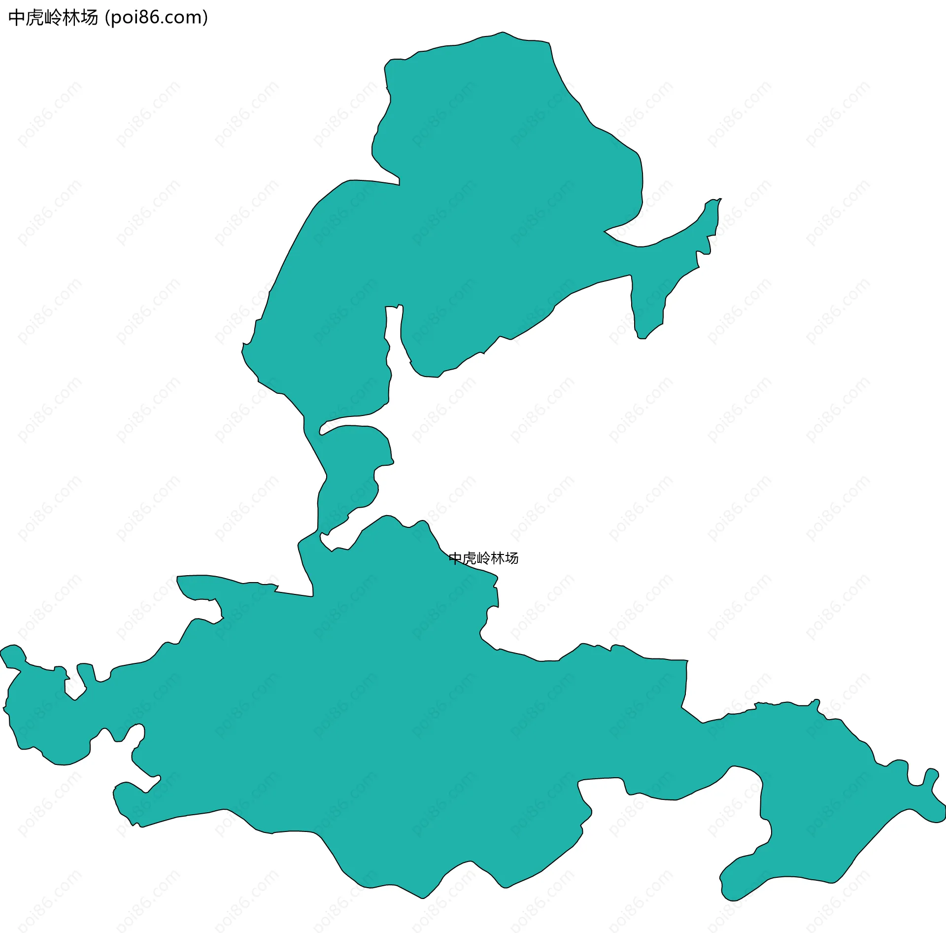 中虎岭林场边界地图