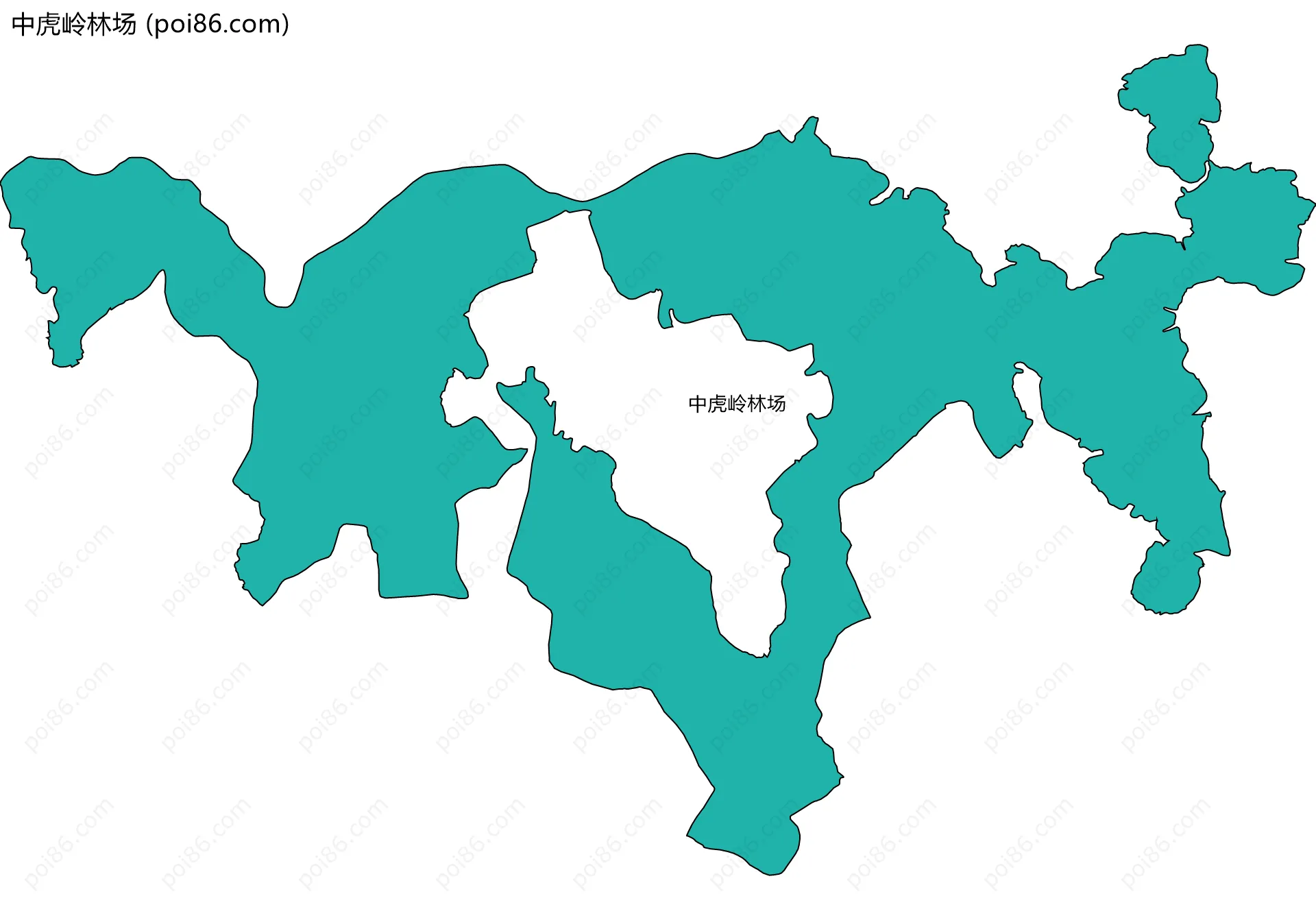 中虎岭林场边界地图